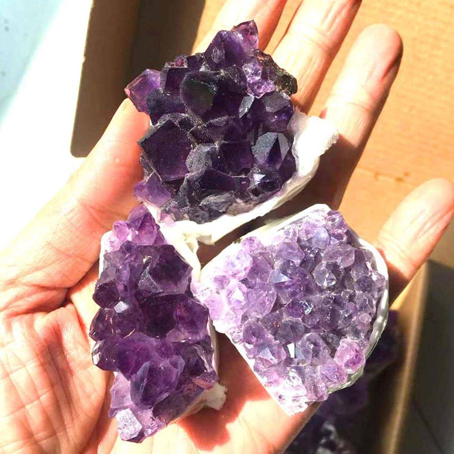 1,8 Pfund Schwere Amethyst-Cluster Naturale Rohe Geode Bergkristall