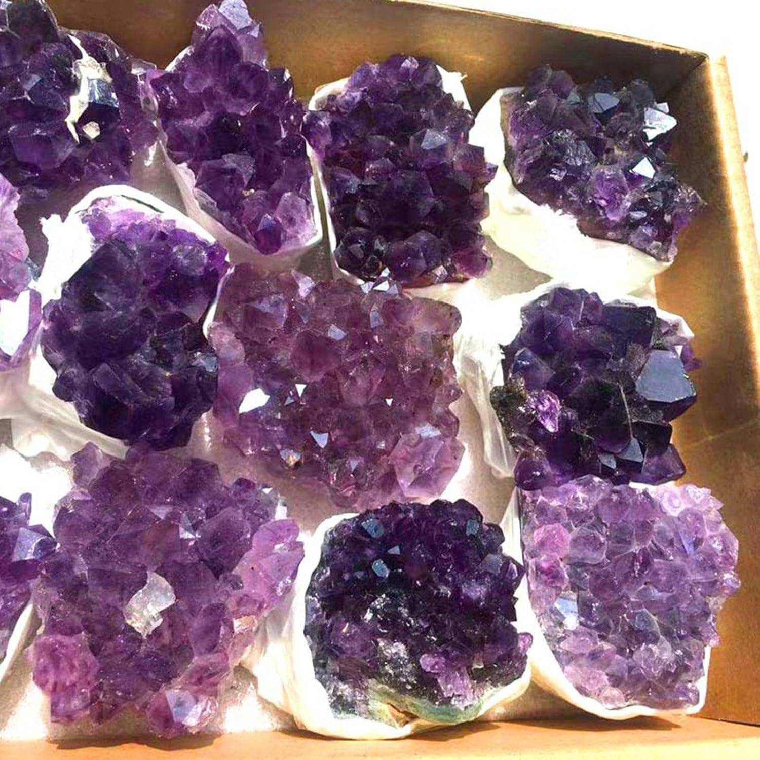 1,8 Pfund Schwere Amethyst-Cluster Naturale Rohe Geode Bergkristall