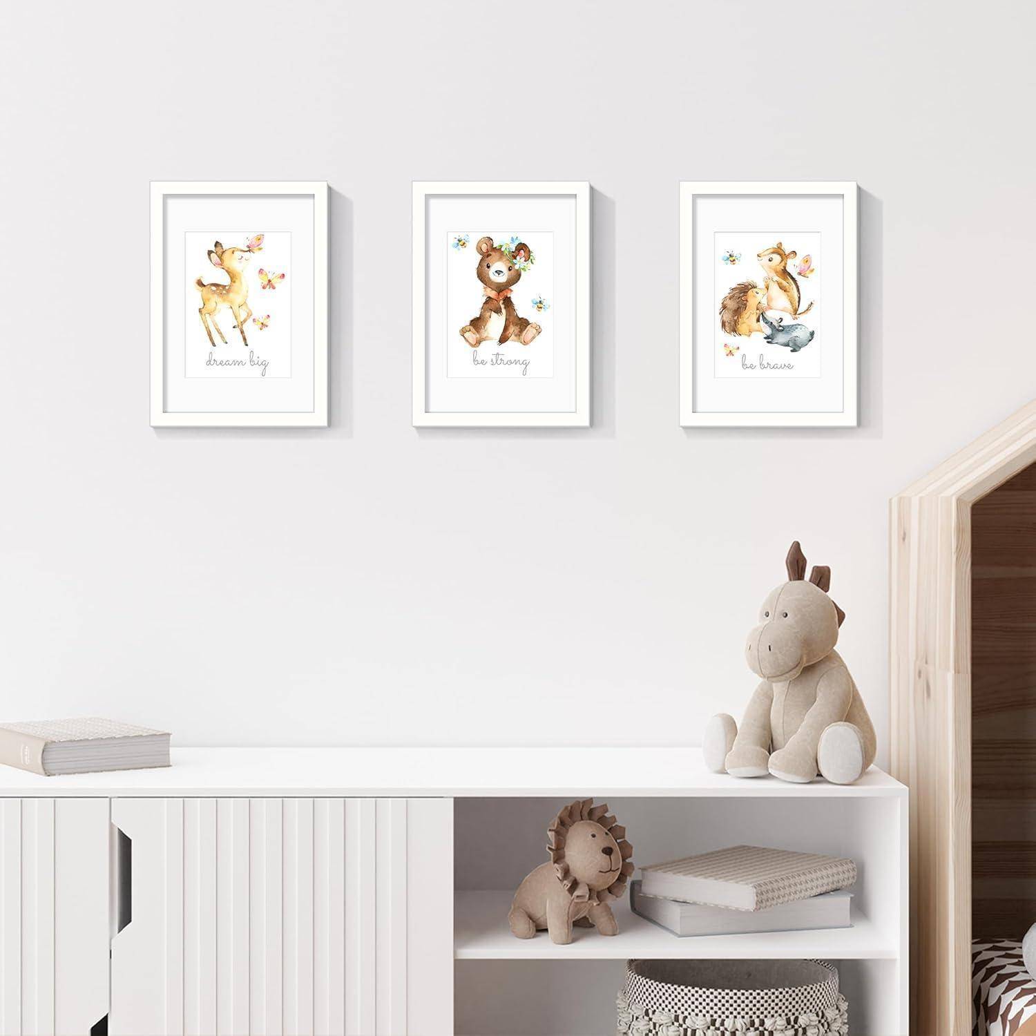 3er Pack Bilderrahmen Weiß A4 für Fotos und Kinderzeichnungen