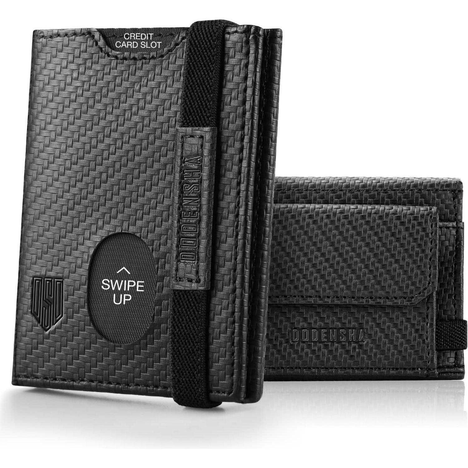 Airtag Mini Geldbörse mit RFID-Schutz Münzfach & Kartenetui Leder
