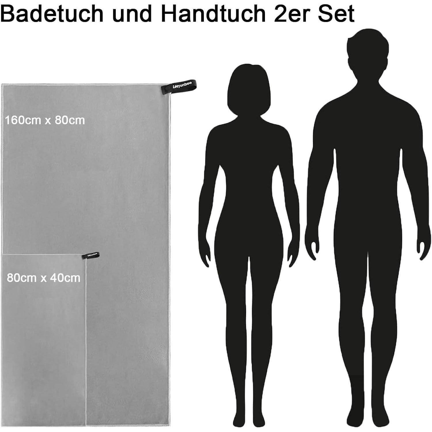 Mikrofaser Handtuch Set: Badetuch