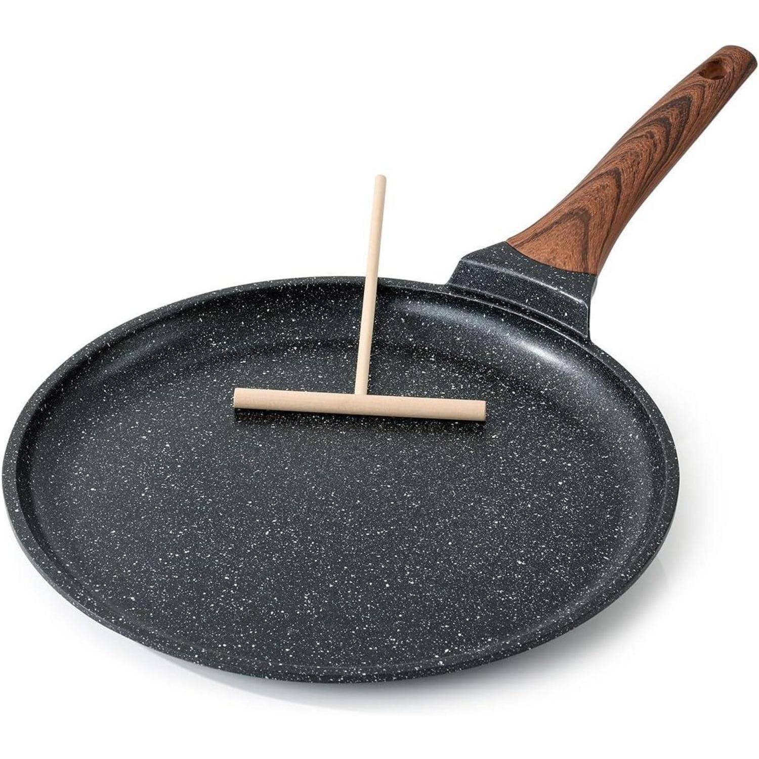 Crêpepfanne Antihaft 30 cm Granitbeschichtung für Herd Induktion