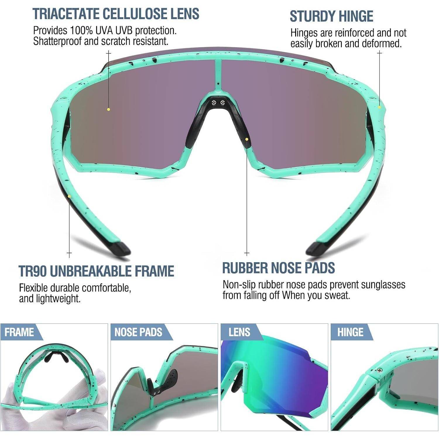 Polarisierte Jugend Sport Sonnenbrille UV400 TR90 Rahmen Mädchen