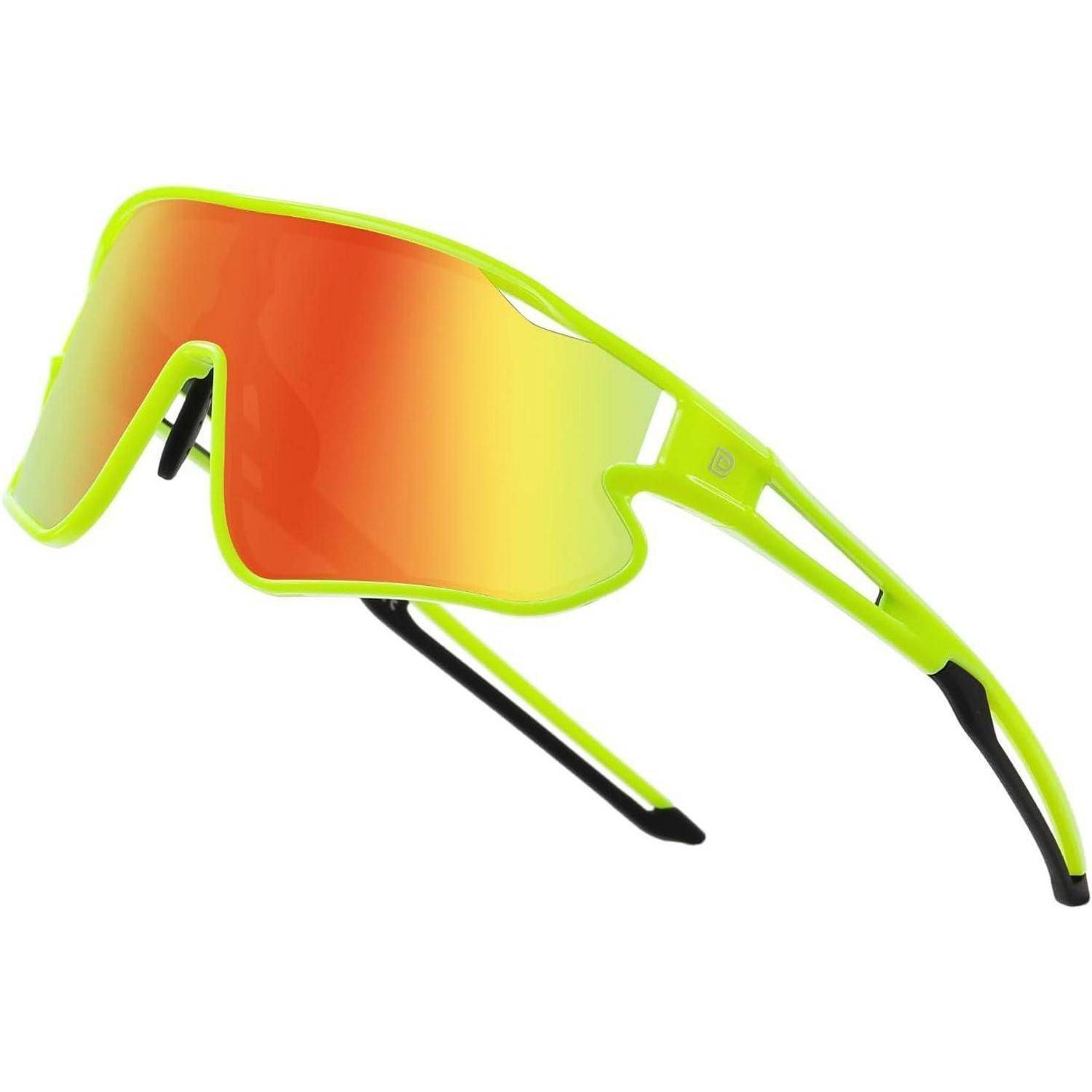 Kinder Sport Sonnenbrille UV400 TR90 Rahmen Jugend DK268 Fluore Grün