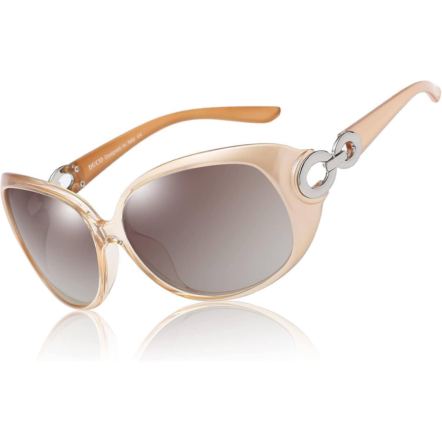 Sonnenbrille Damen Klassisch Polarisiert Übergroß UV-Schutz 1220