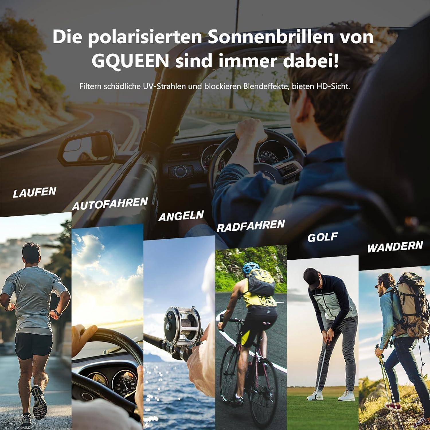 Sonnenbrille Polarisierte Retro Damen Herren Angeln Fahren UV400
