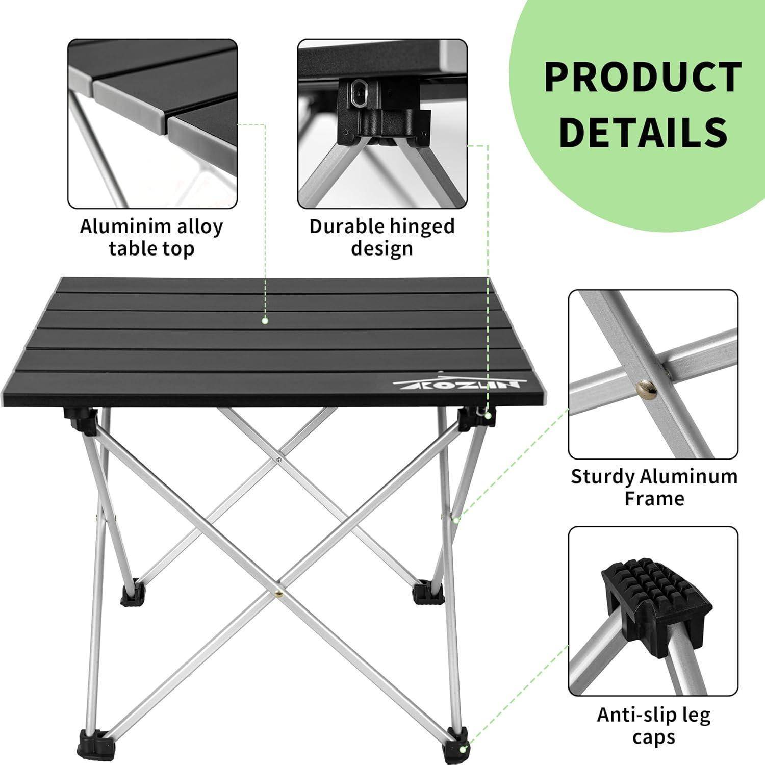 Klappbarer Campingtisch Aluminium Tragbar Picknicktisch Faltbar