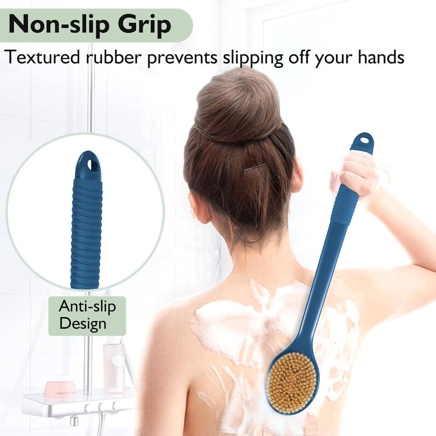 Rückenbürste 42cm Nass und Trockenbürste mit langem Griff Natürliche