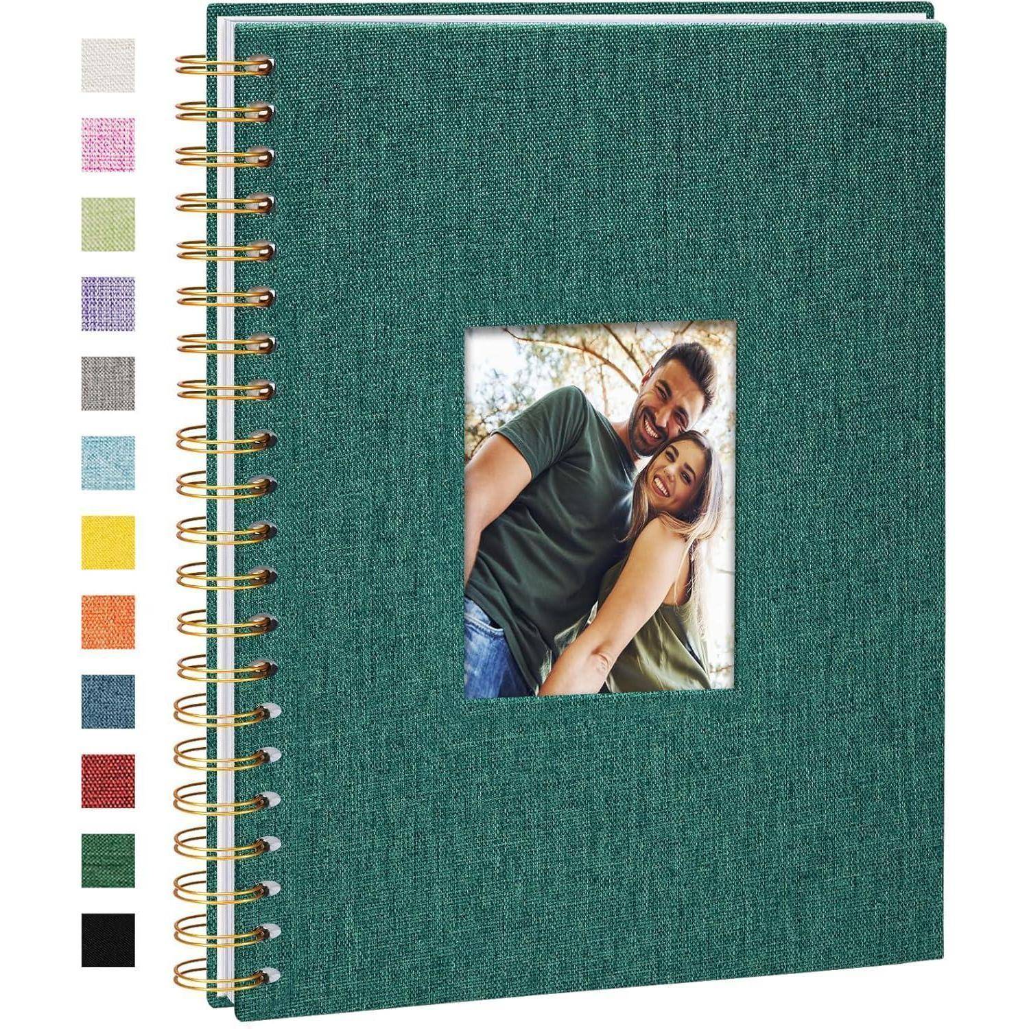 Fotoalbum DIY Scrapbook Spiralalbum 28 x 20,5 cm 40 Seiten Dunkelgrün