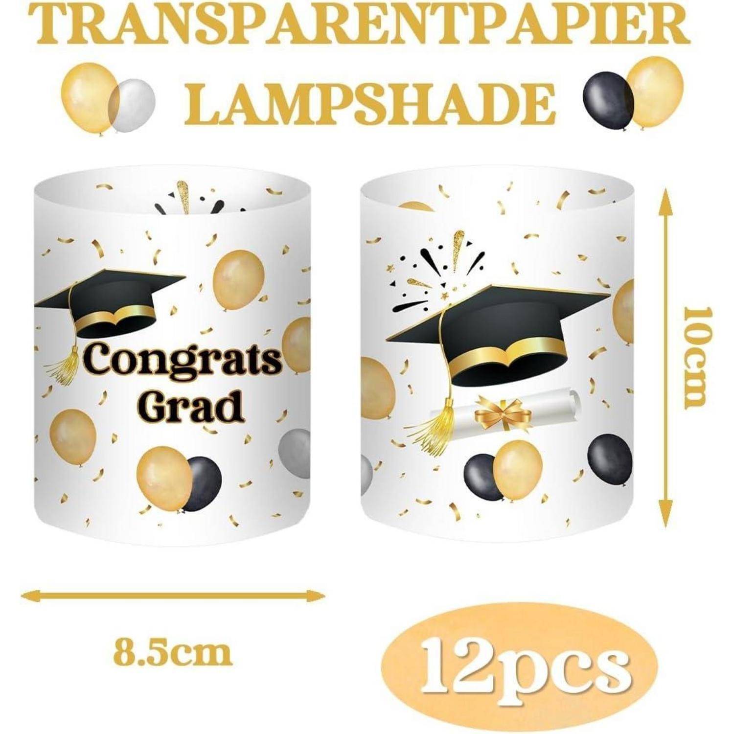 Windlicht Tischdeko Abitur 2025 Teelichter Kerzen Graduation Deko
