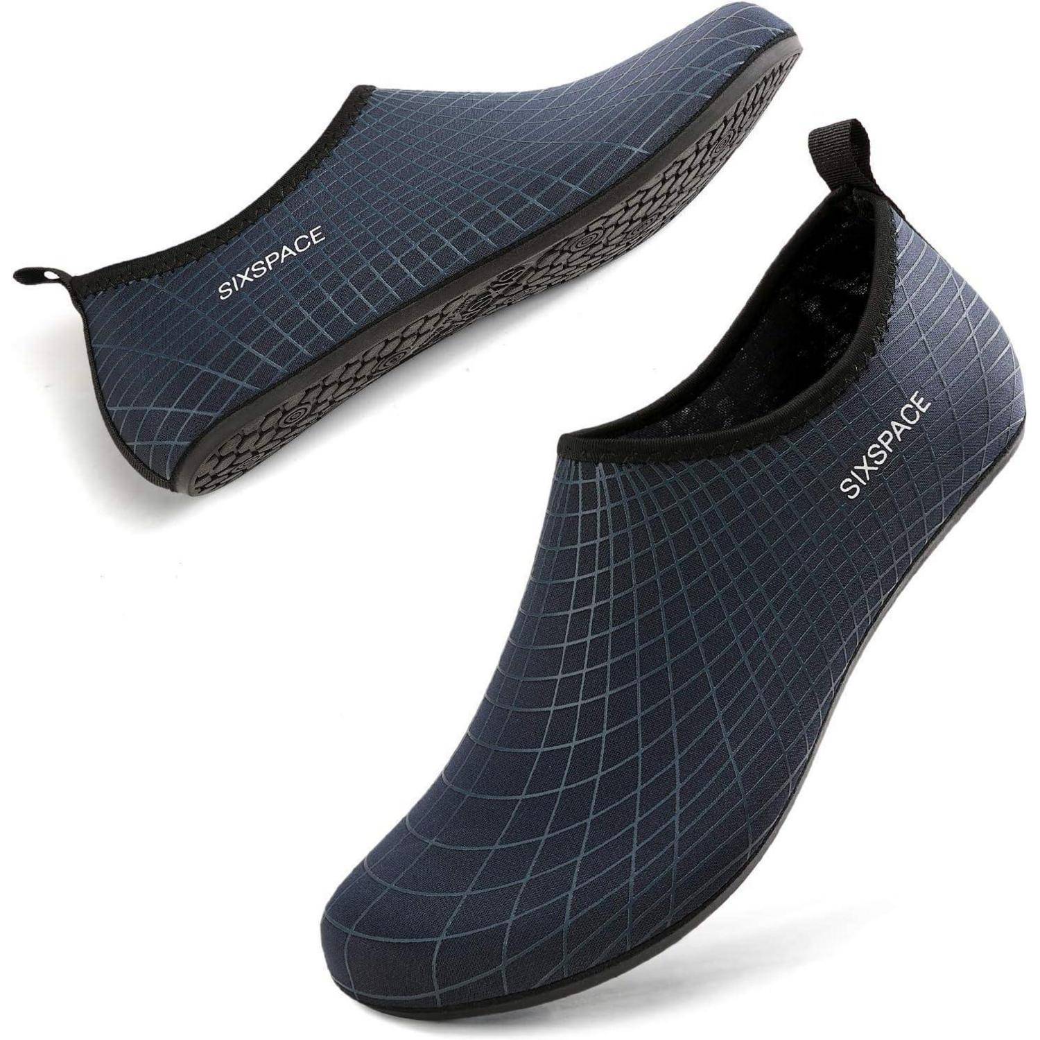 Badeschuhe Herren Damen Wasserschuhe Slip On Pool 36 EU 490 Dunkelblau