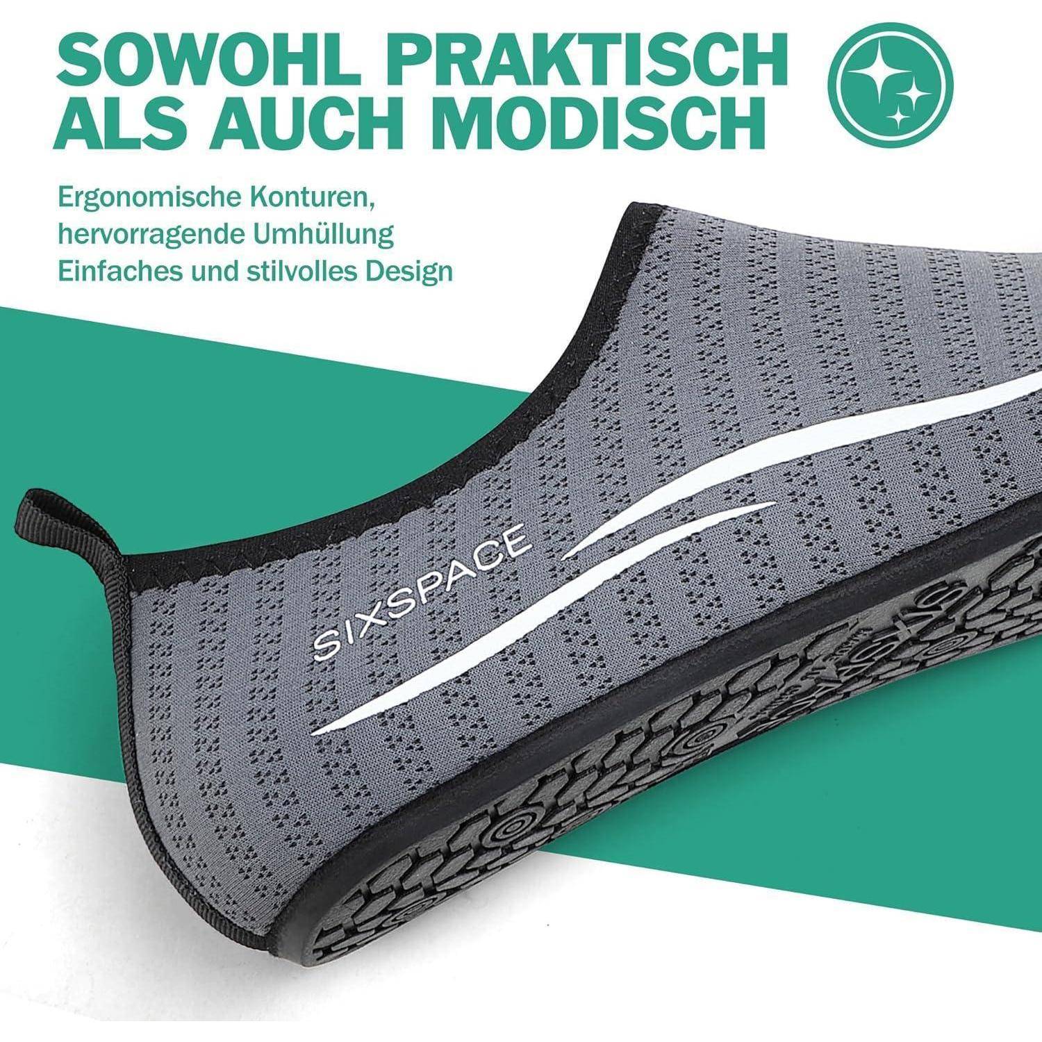 Badeschuhe Wasserschuhe Aquaschuhe Strandschuhe Herren 36 EU 485 Grau