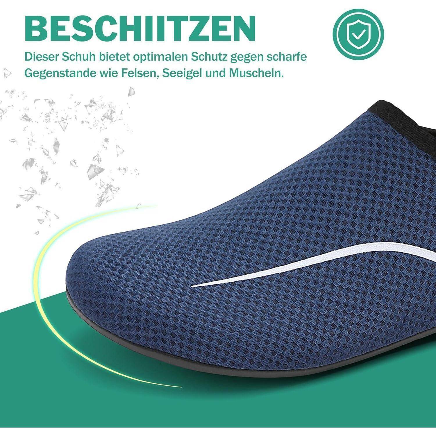 Badeschuhe Wasserschuhe Herren Damen Strandschuhe 43 EU 487 Dunkelblau