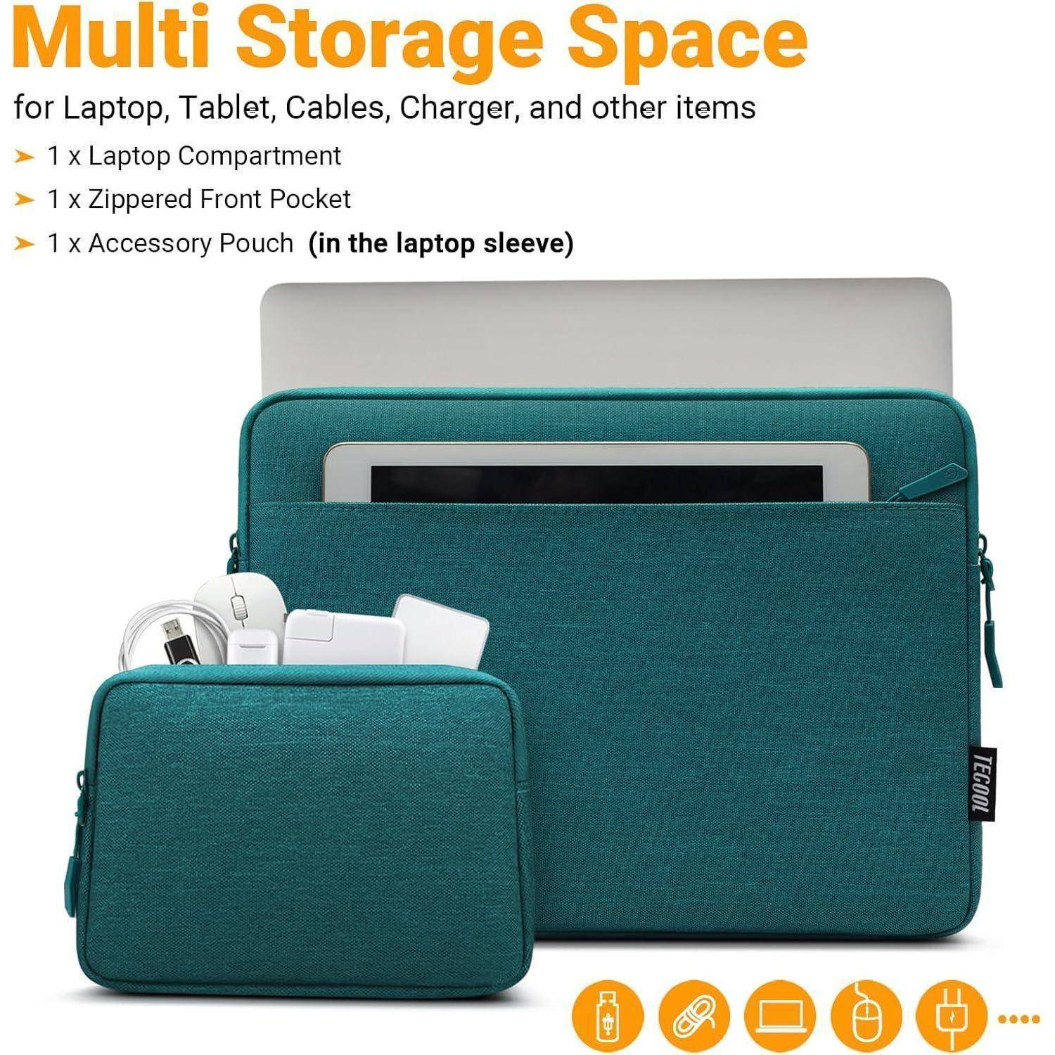 Laptoptasche Zubehörtasche Schutzhülle 16 Zoll MacBook Pro 16 Teal