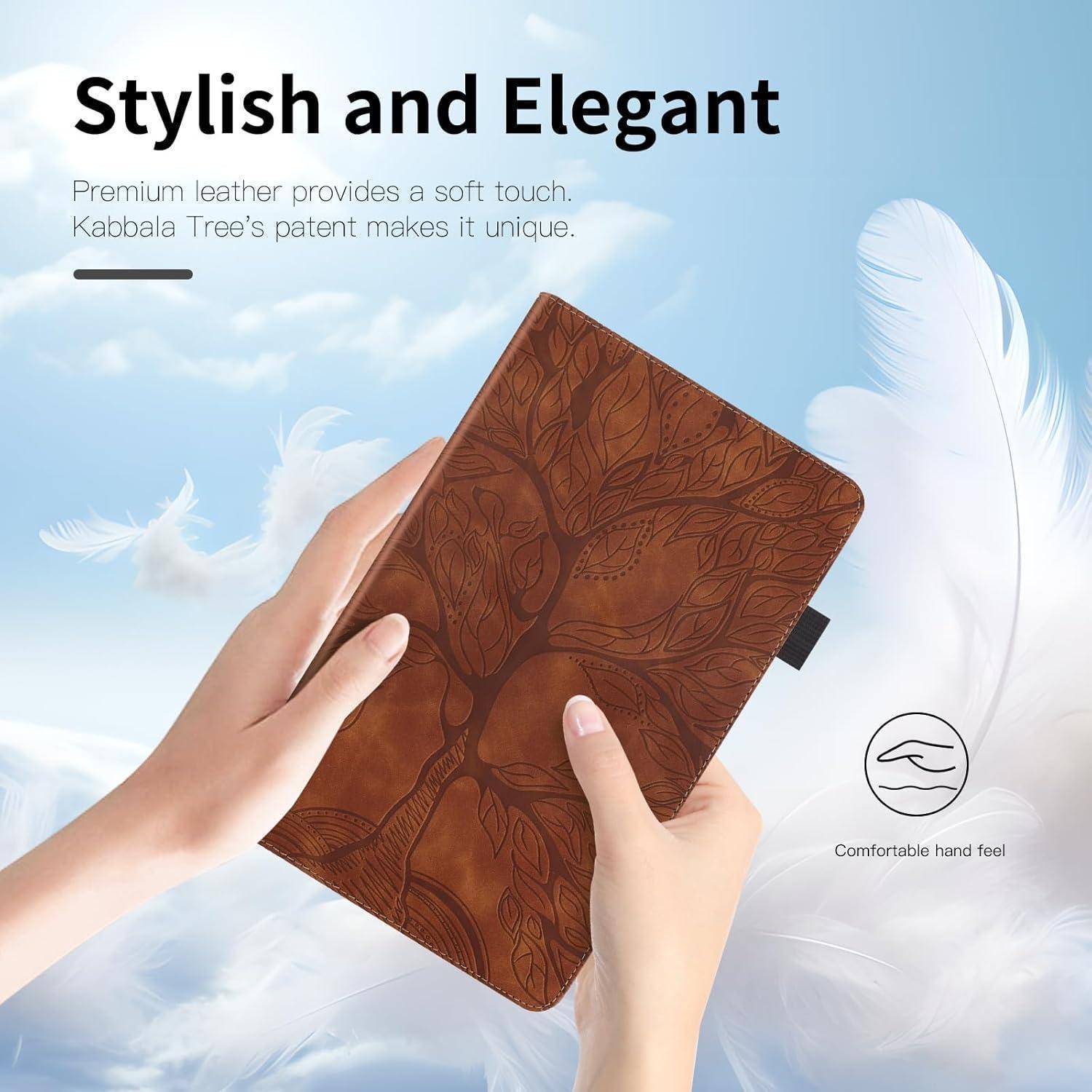 Tablet Hülle Galaxy Tab A 10.5 2018 PU Leder Flip Ständer Baum Braun