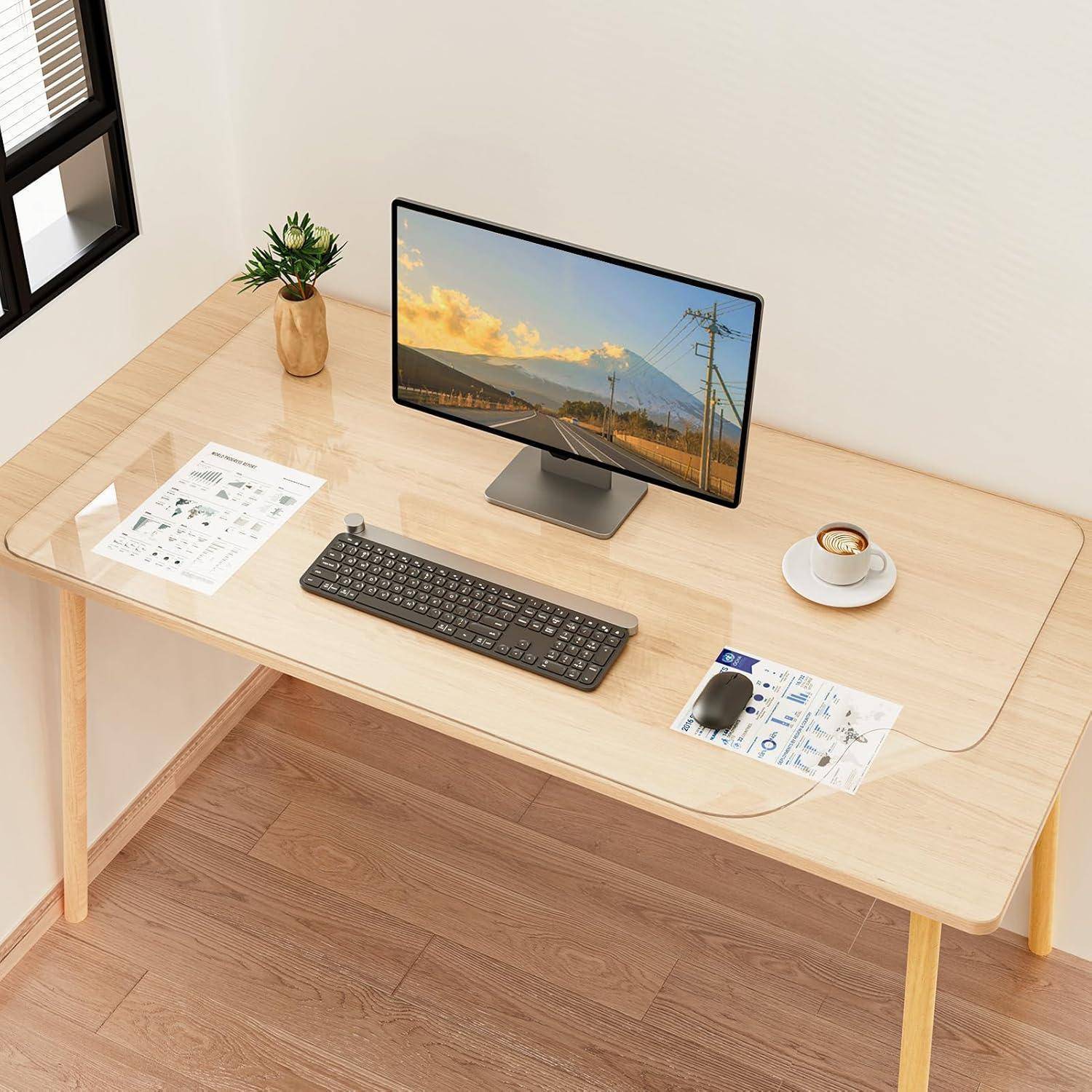 Schreibtischunterlage Transparent Mauspad Wasserdicht 100 x 60 cm