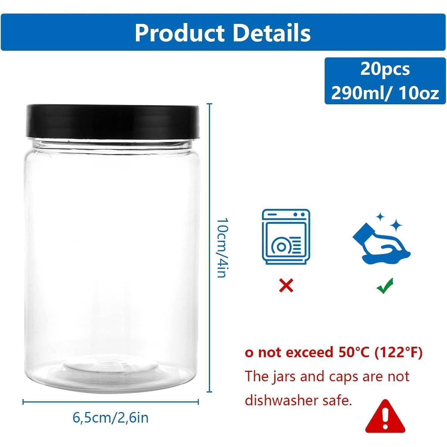 Vorratsdosen luftdicht BPAfrei Deckel transparent 20er Set 300ml