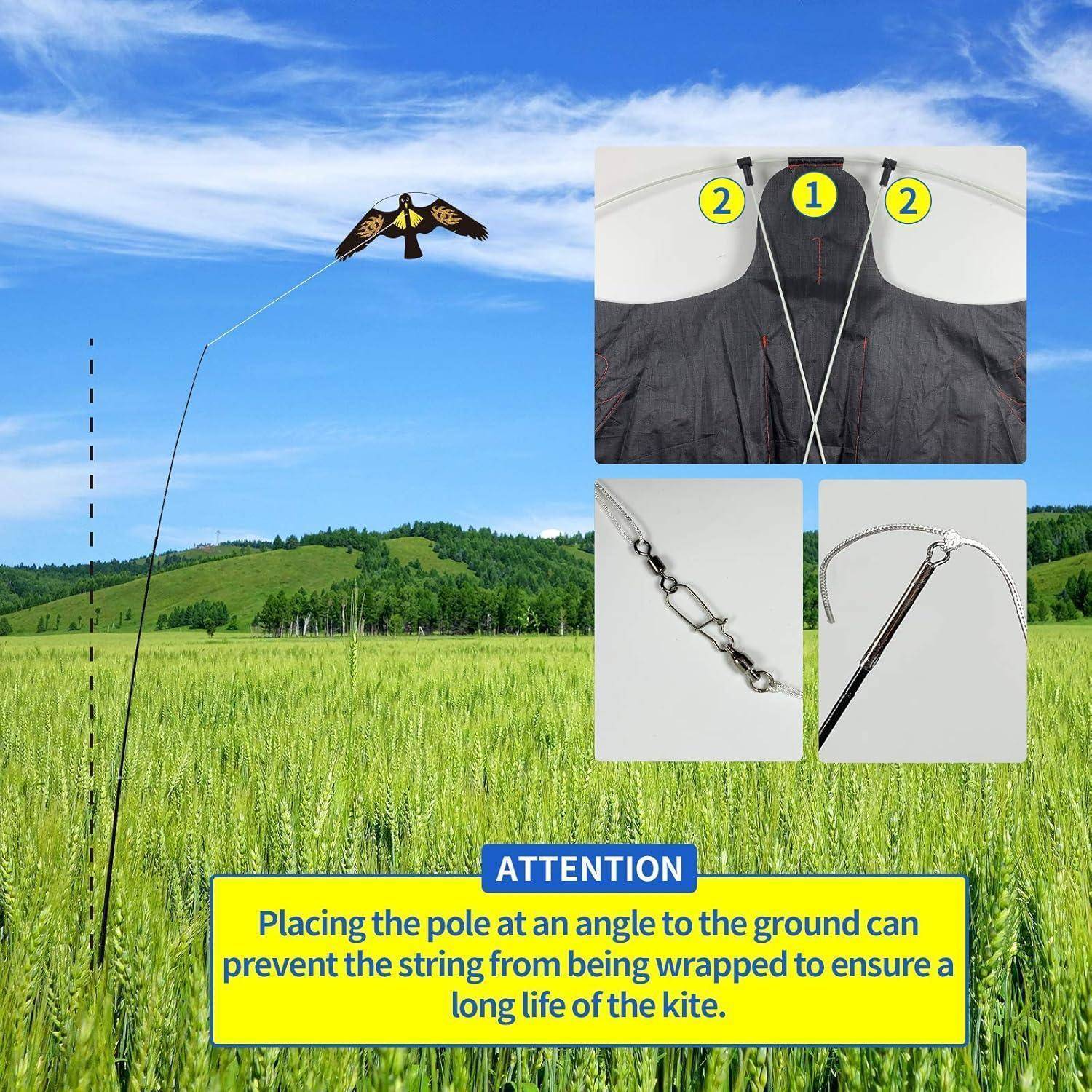 Cometa Espantapájaros Voladora Protector Aves 4.0 Meter Rot-4M Stange
