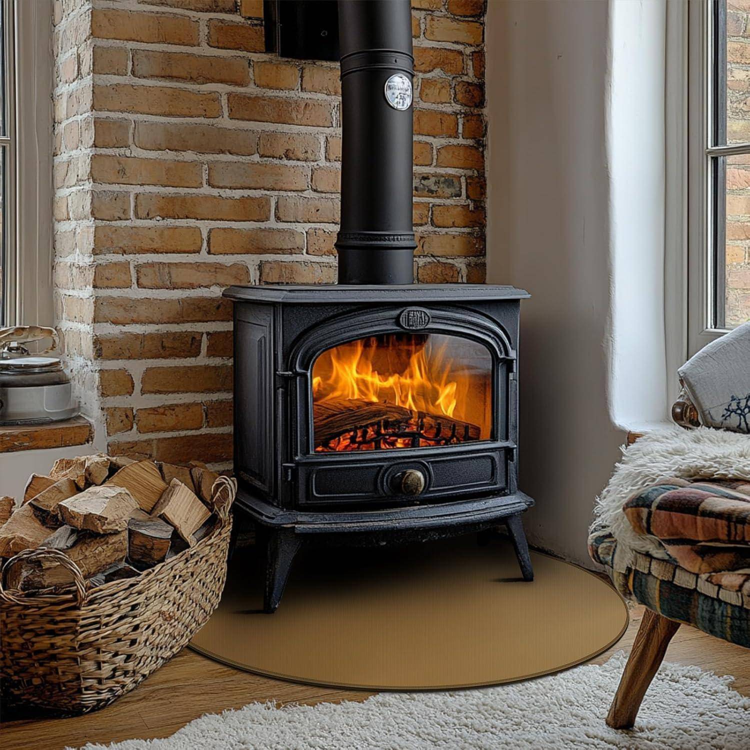 Kaminbodenplatte 100x100 cm Bodenblech 100×100 cm Braun