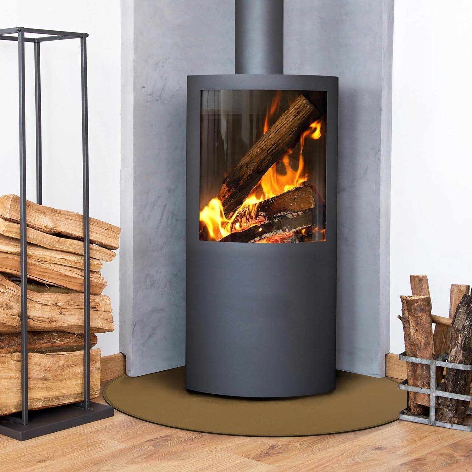 Kaminbodenplatte 100x100 cm Bodenblech 100×100 cm Braun