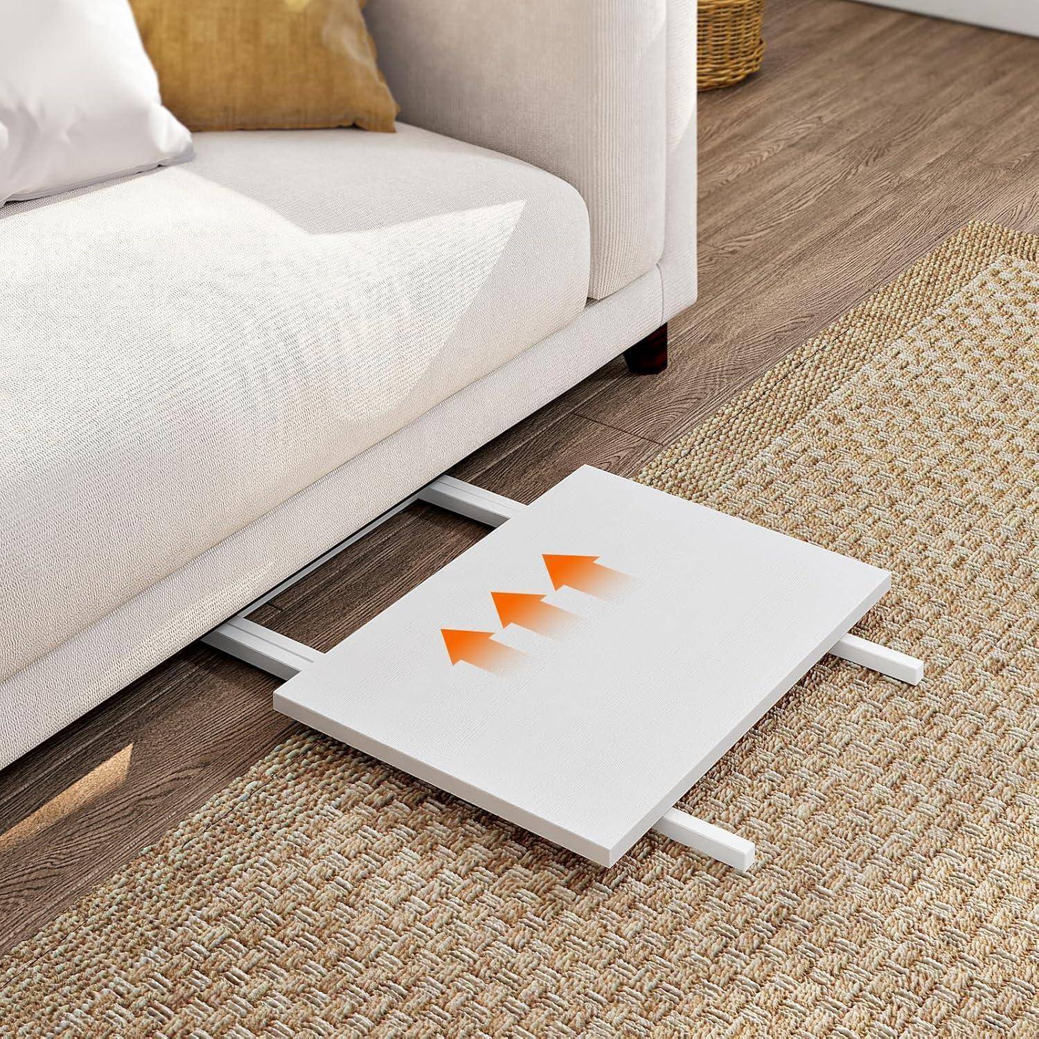Beistelltische klappbar Tabletttisch 2er Set Industriestil Weiß
