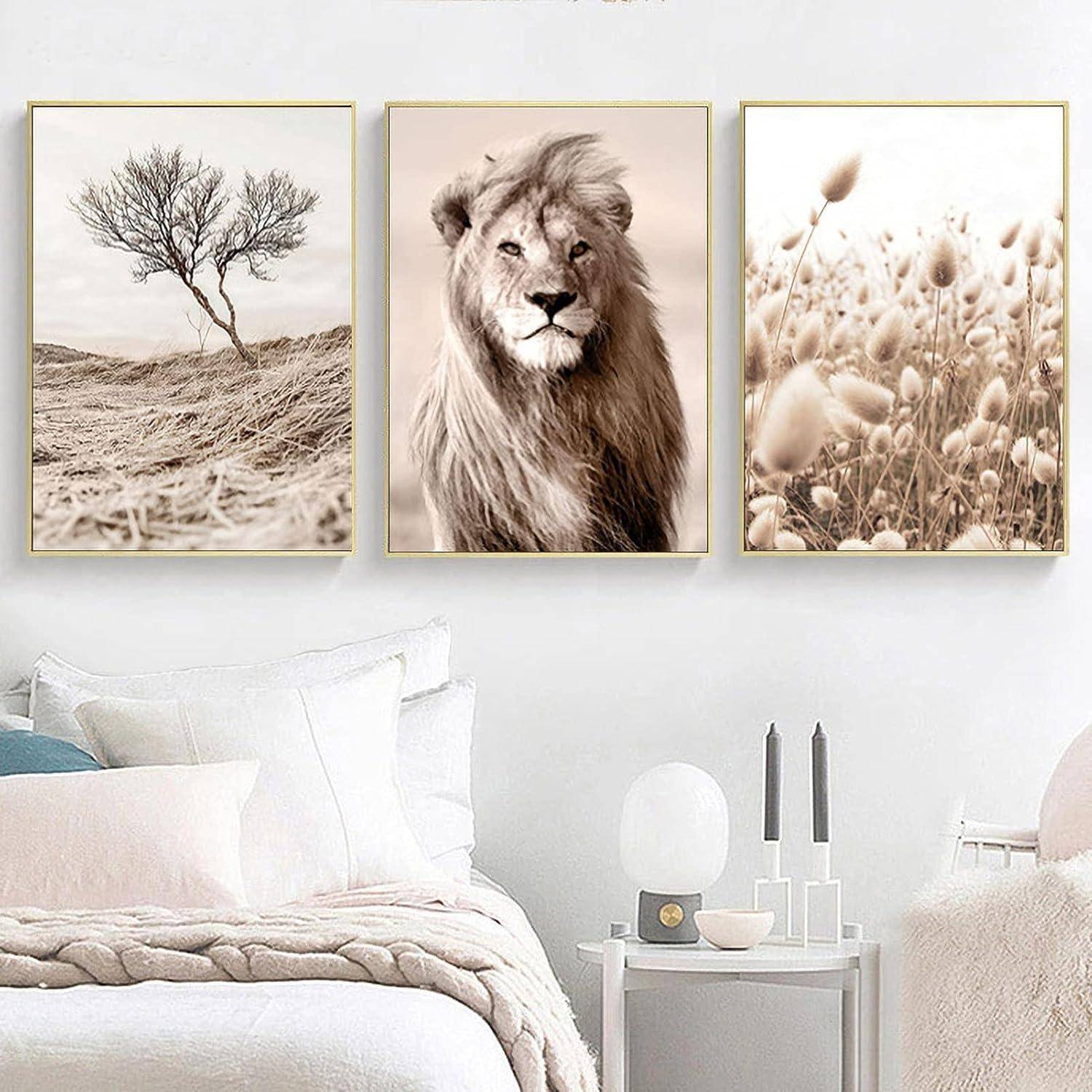 Poster Set 3 Pampas Wandbilder Wohnzimmer Schlafzimmer 40x50cm A