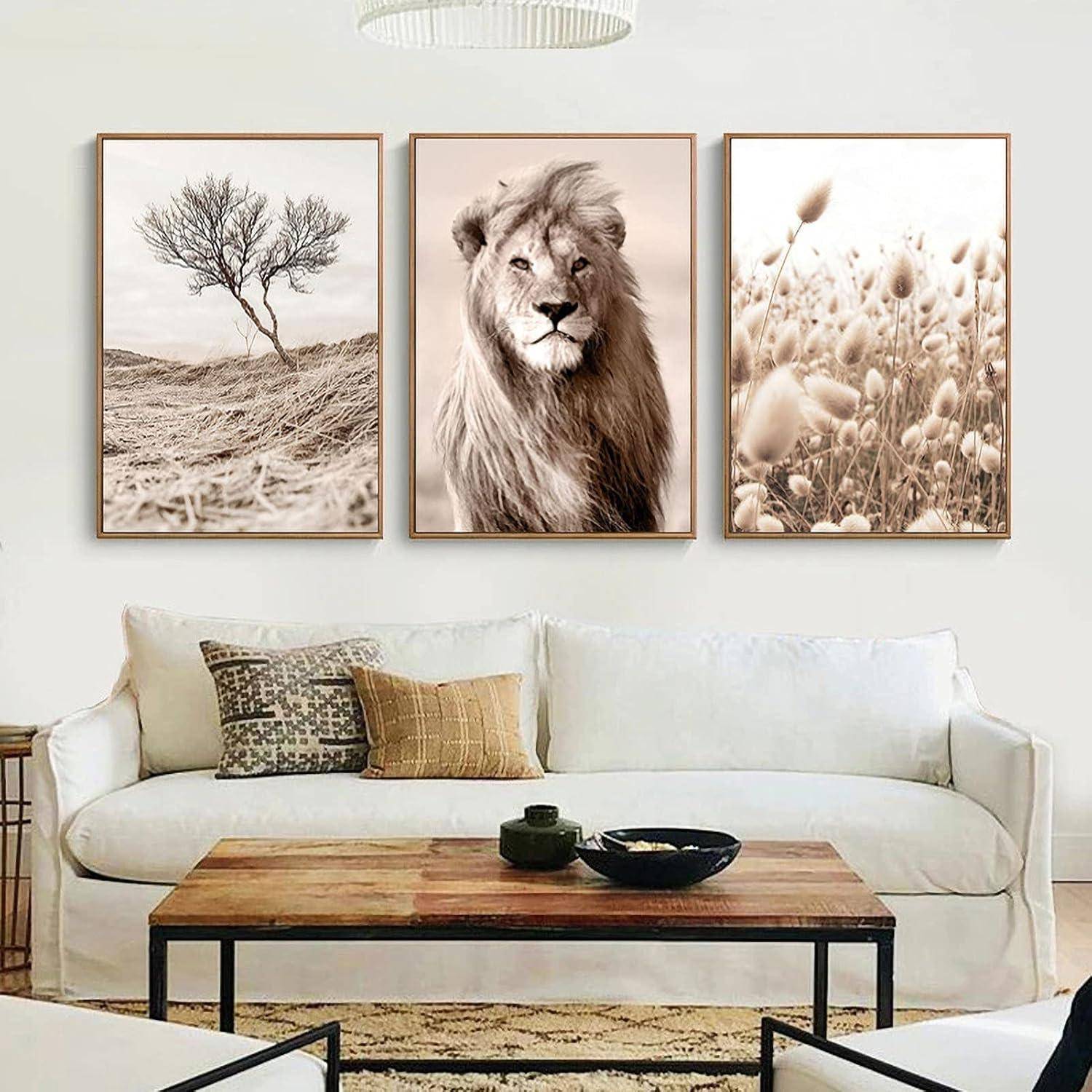 Poster Set 3 Pampas Wandbilder Wohnzimmer Schlafzimmer 40x50cm A