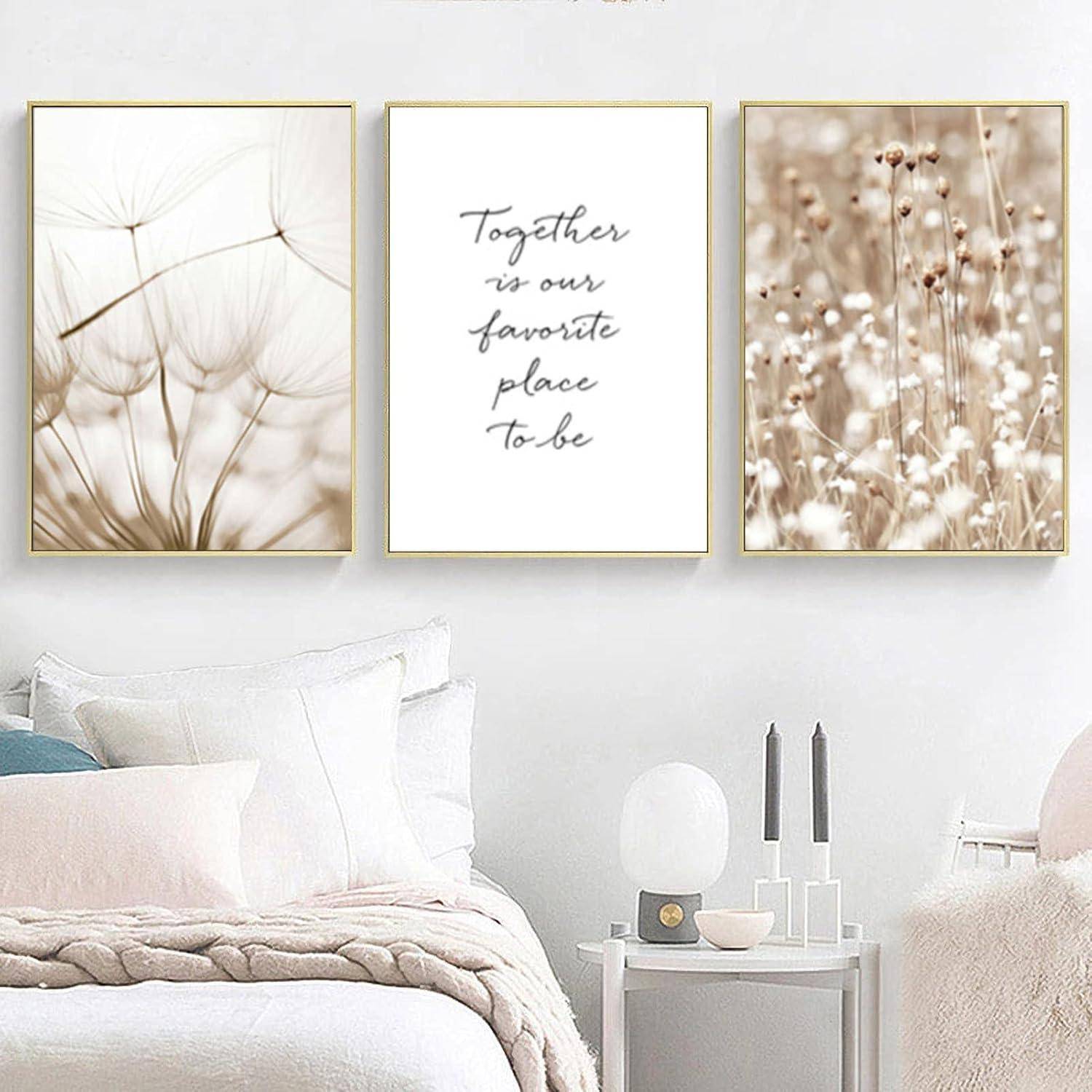 Poster Set 3 Bilder Pampas Wandbild Wohnzimmer Schlafzimmer 40x50cm B