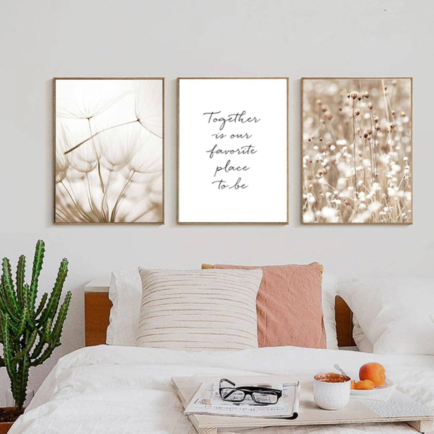 Poster Set 3 Bilder Pampas Wandbild Wohnzimmer Schlafzimmer 40x50cm B