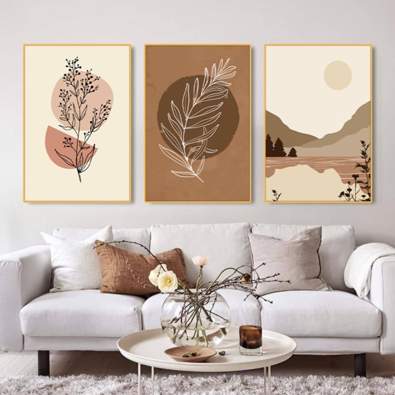 Poster 3er Set Wandbilder Boho Wohnzimmer Schlafzimmer 21x30cm B