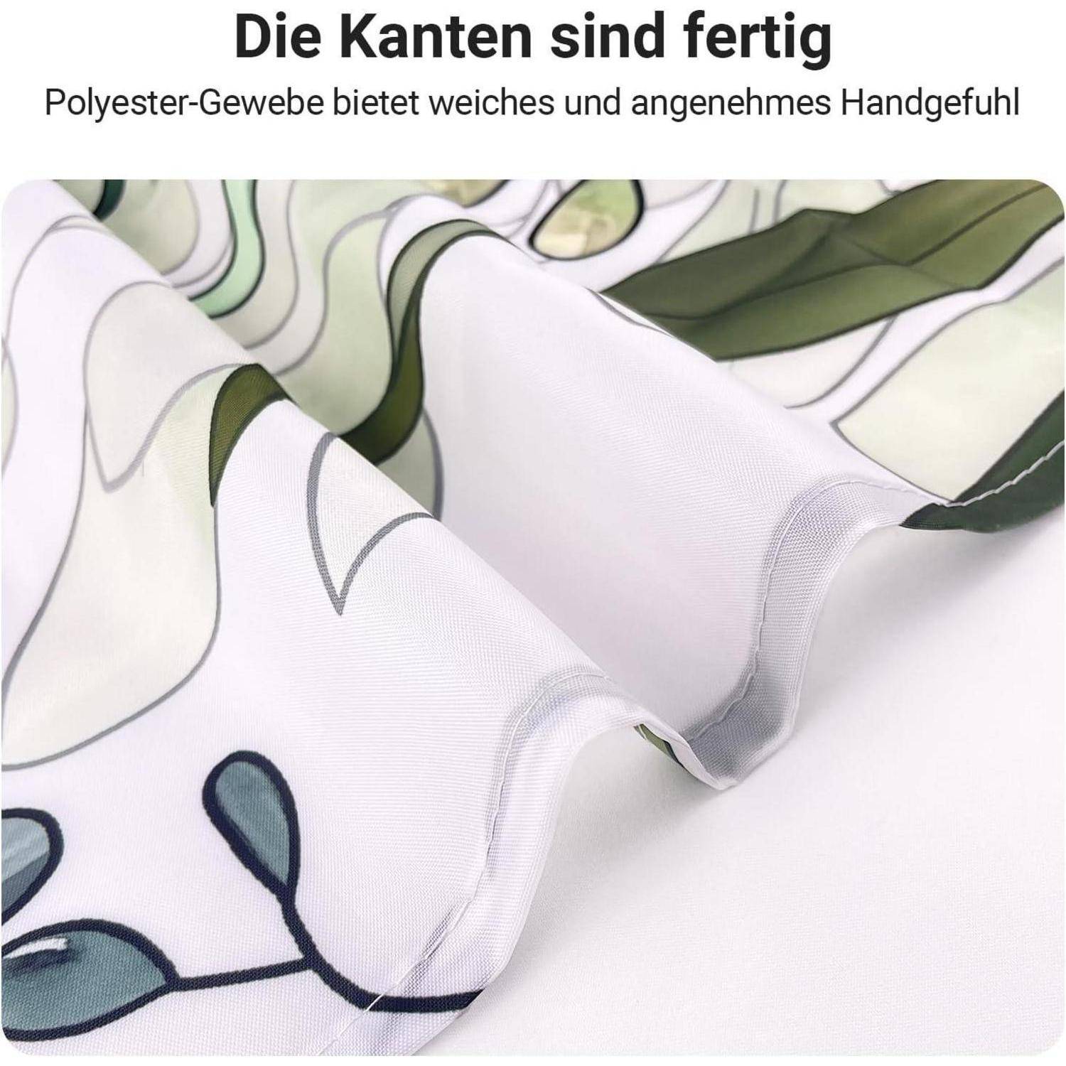 Duschvorhang 100x180 Grün Polyester Grüne Grasblume 100 x 180 cm