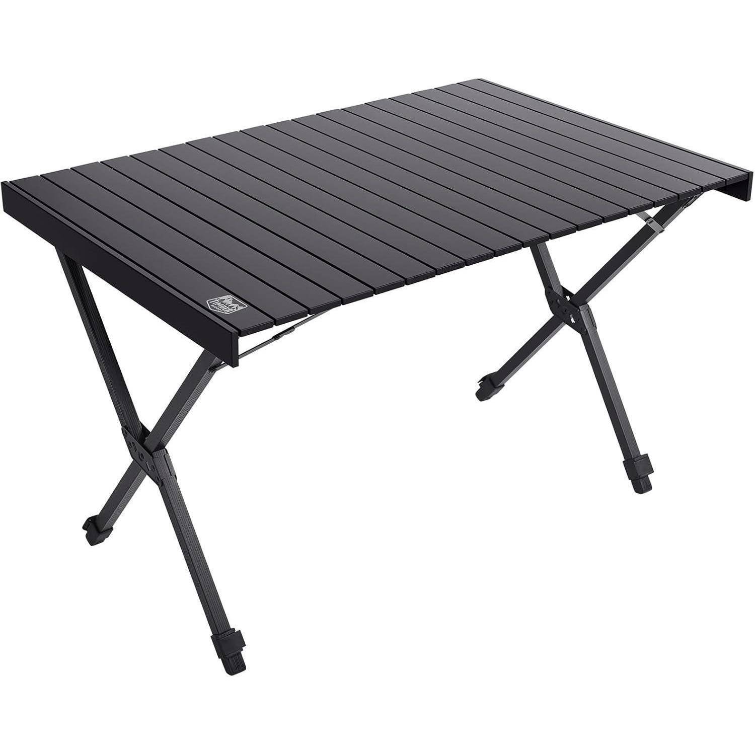 Campingtisch Klappbar Höhenverstellbar Aluminium 108x71cm Schwarz