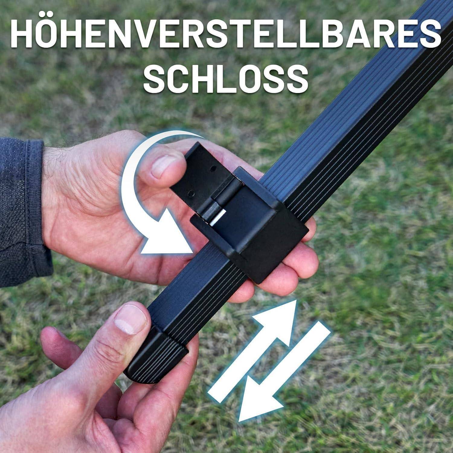 Campingtisch Klappbar Höhenverstellbar Aluminium 108x71cm Schwarz