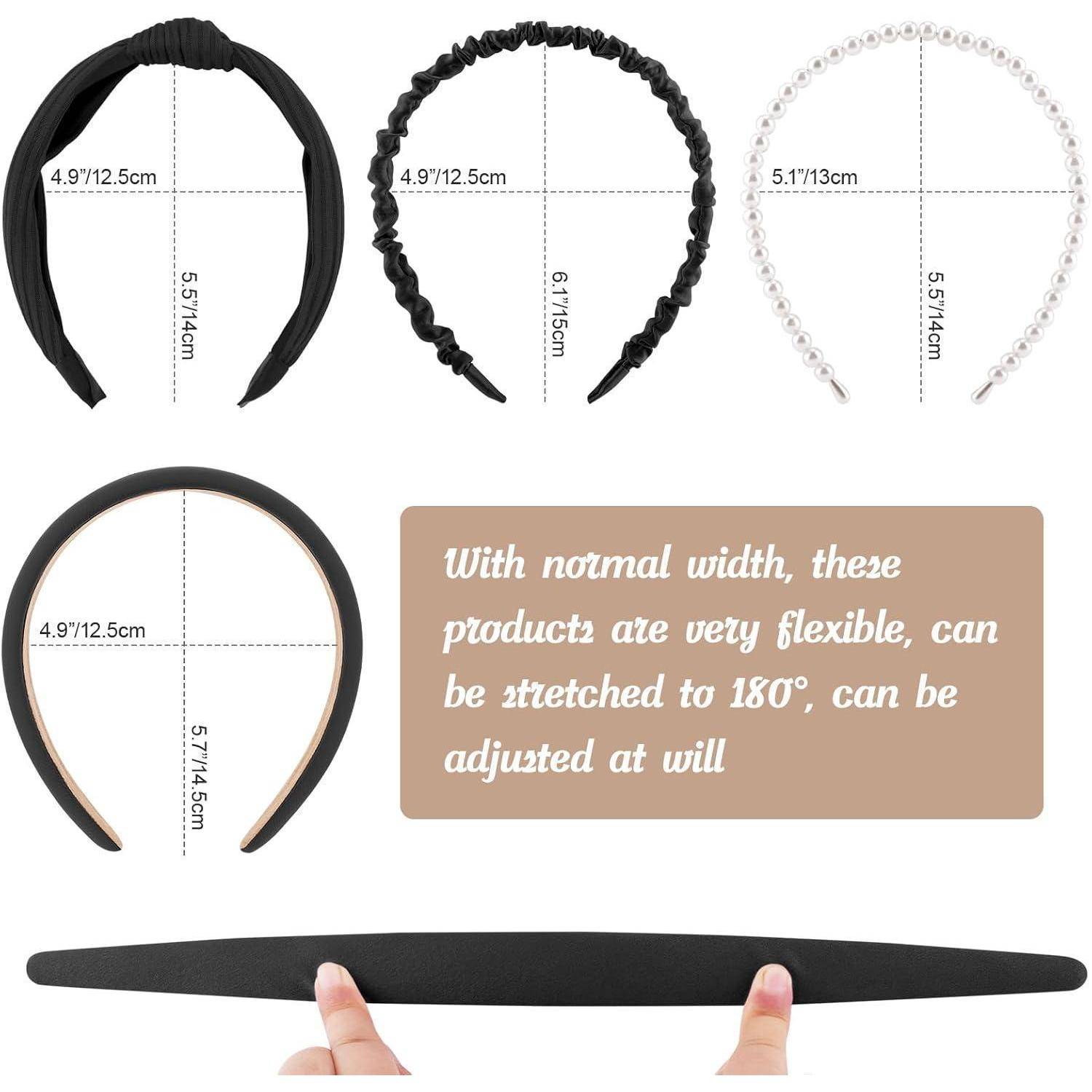 Haarreifen Damen Set Perlenstirnband 7 Pcs Hair Hoop Set B 7