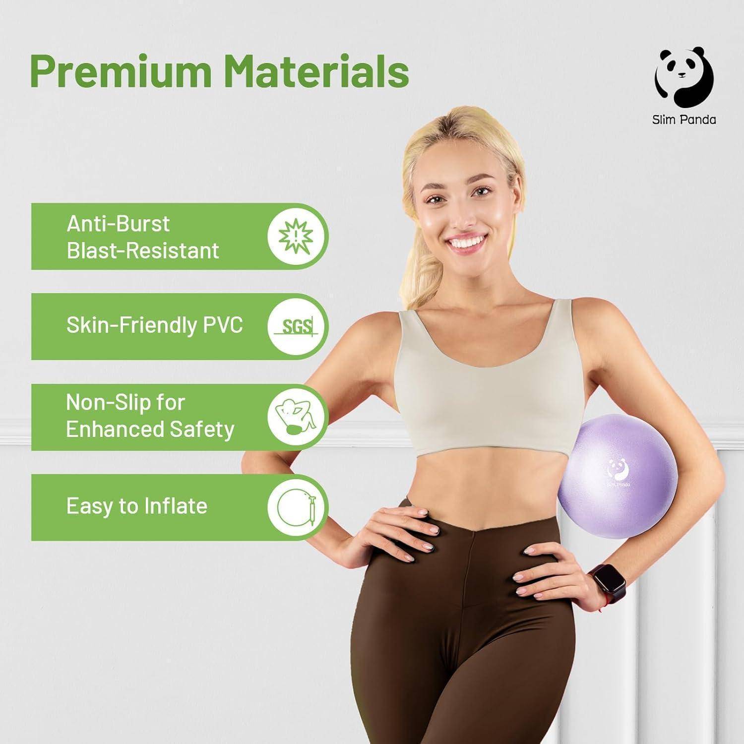 Gymnastikball Klein 23-25cm Pilates Aufblasbar Strohhalm Helles Lila
