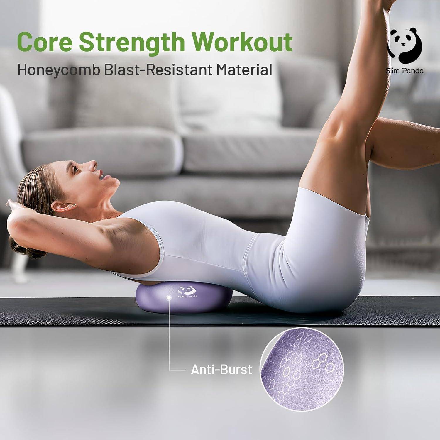 Gymnastikball Klein 23-25cm Pilates Aufblasbar Strohhalm Helles Lila