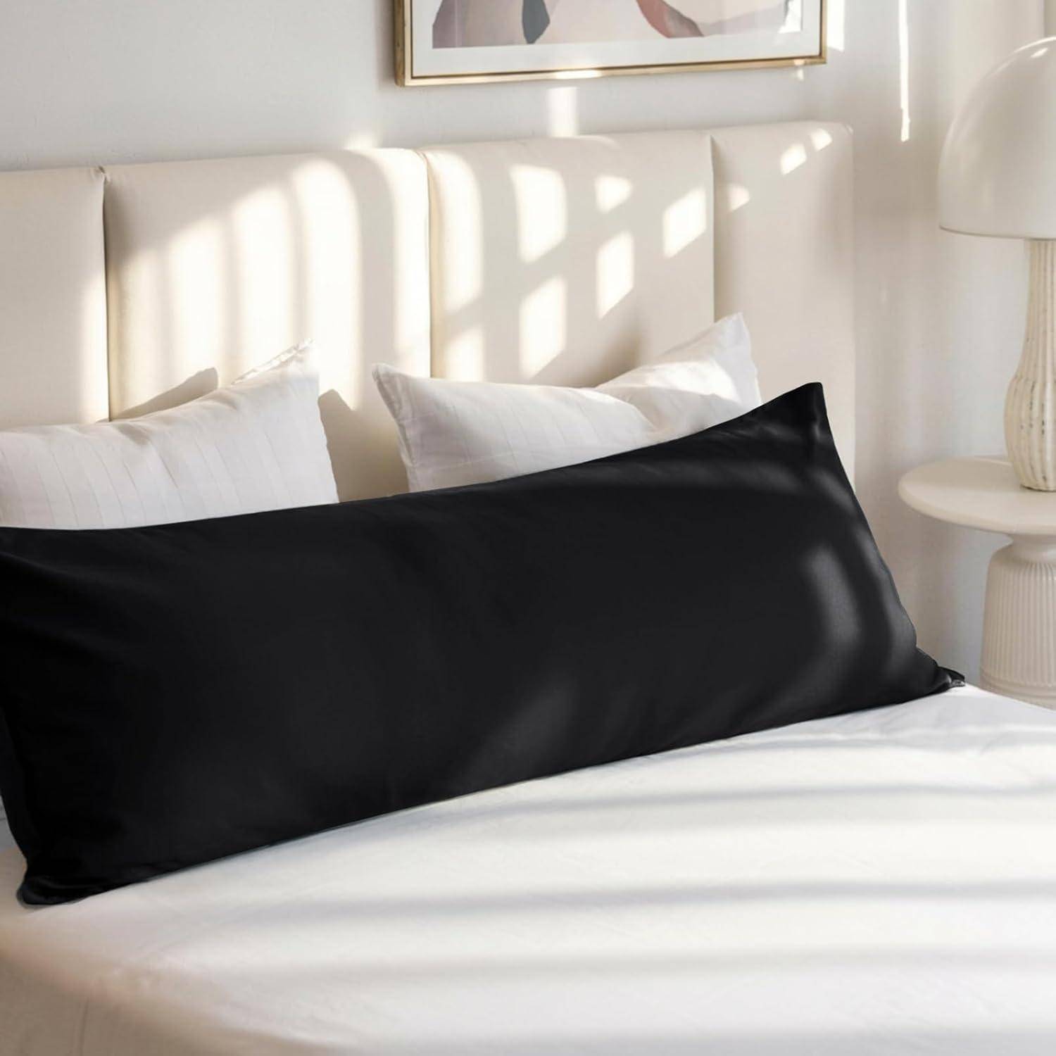 Kissenbezug Seitenschläferkissen 40 x 145 cm 2 Stück 03 Schwarz