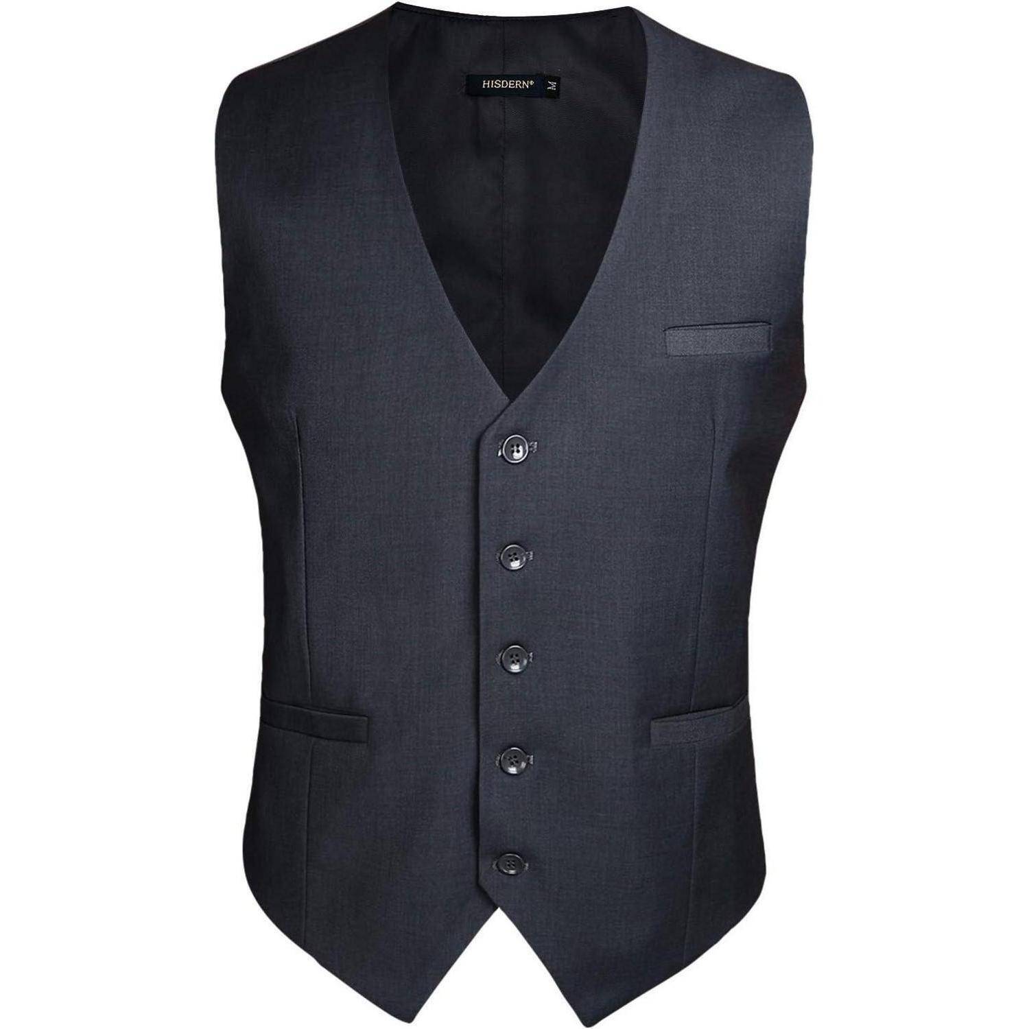 Weste Herren Hochzeit Party Baumwolle M Grau