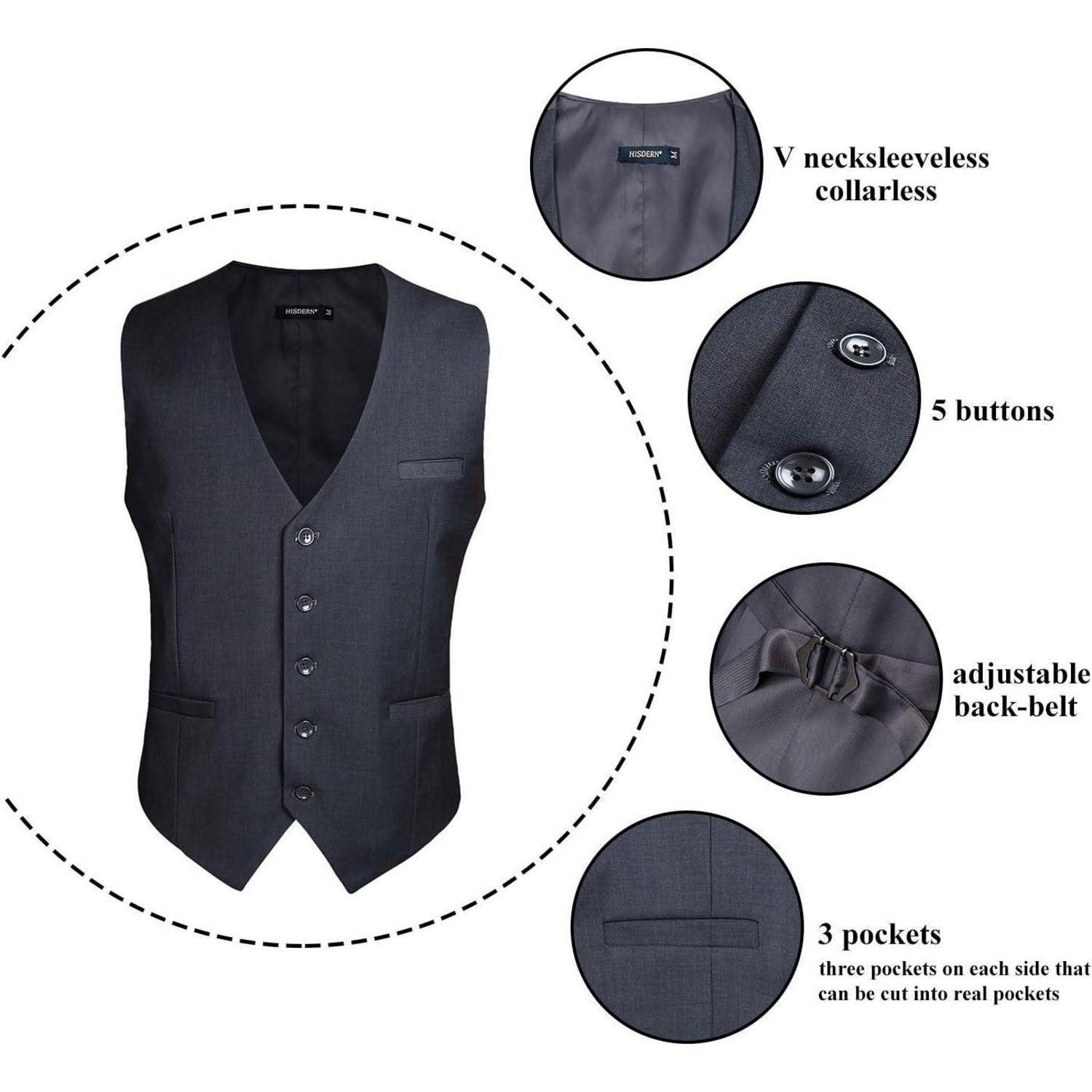 Weste Herren Hochzeit Party Baumwolle XL Grau