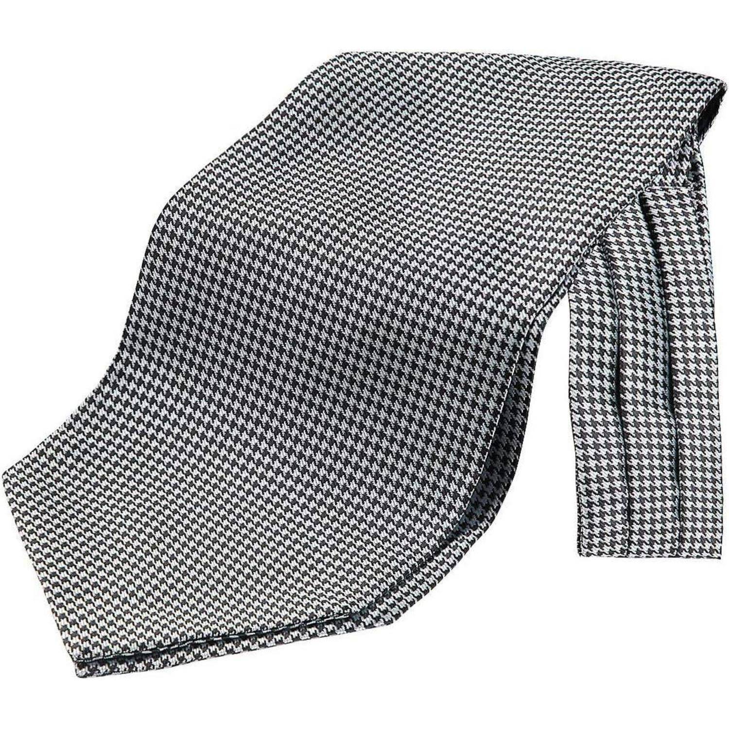 Krawattenschal Herren Ascot Hochzeit Halstuch Business Schwarz-weiss