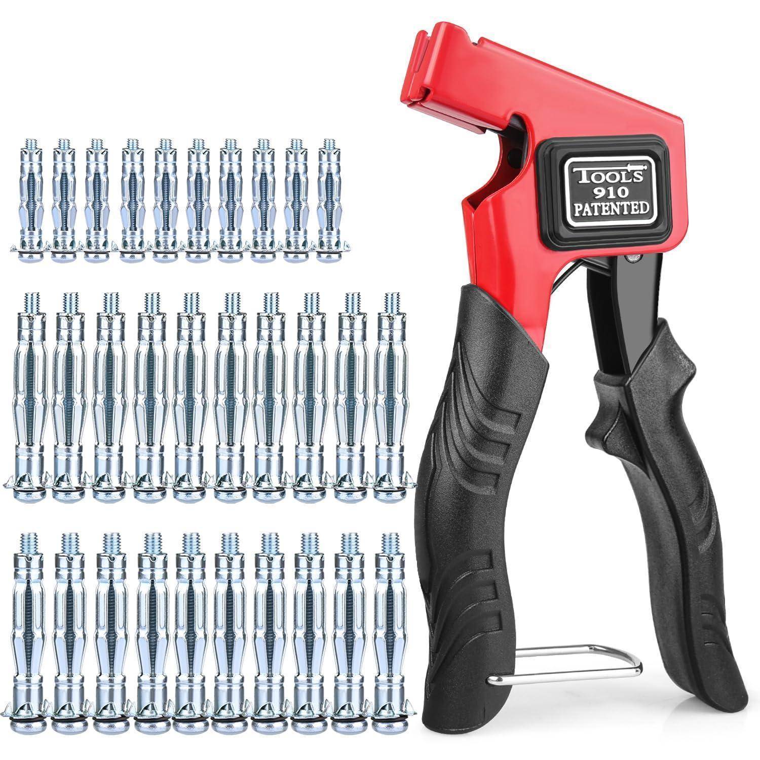 Hohlraumdübel Set mit Montagezange 30 Stück M4 M5 M6