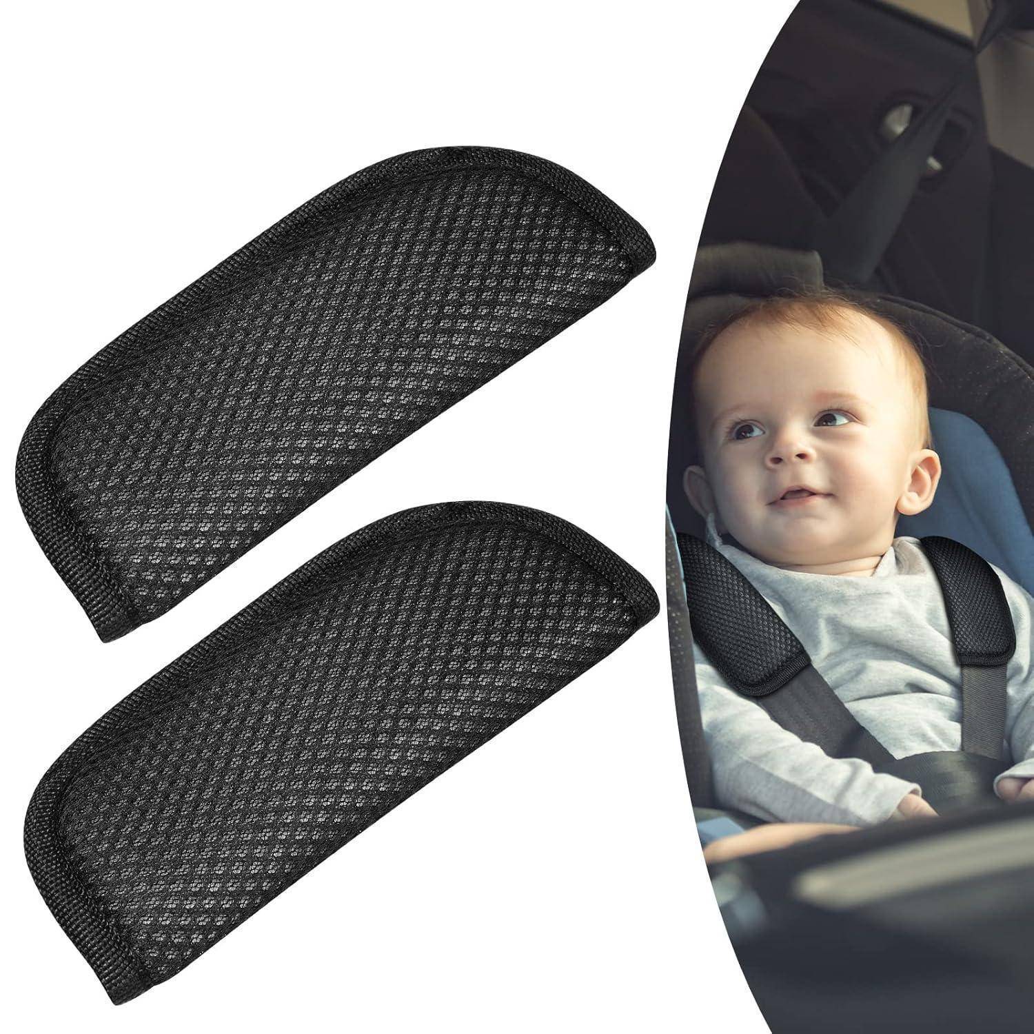 Gurtpolster Baby Autositz atmungsaktiv universal Schwarz-1