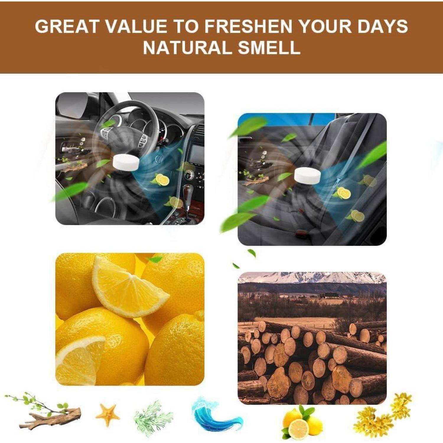 Auto Lufterfrischer Tabletten 4 X Zitronenduft 4 X Cologne Düfte