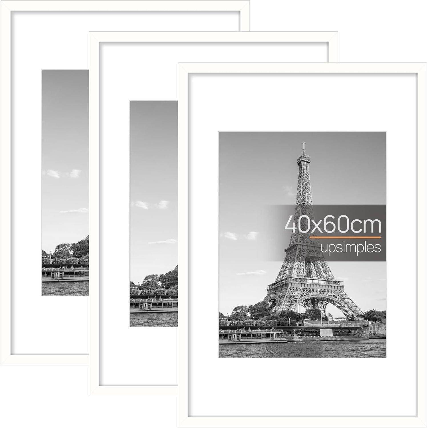 Bilderrahmen 3er Pack 40x60 Fotos Bilder Poster 40x60cm Weiß