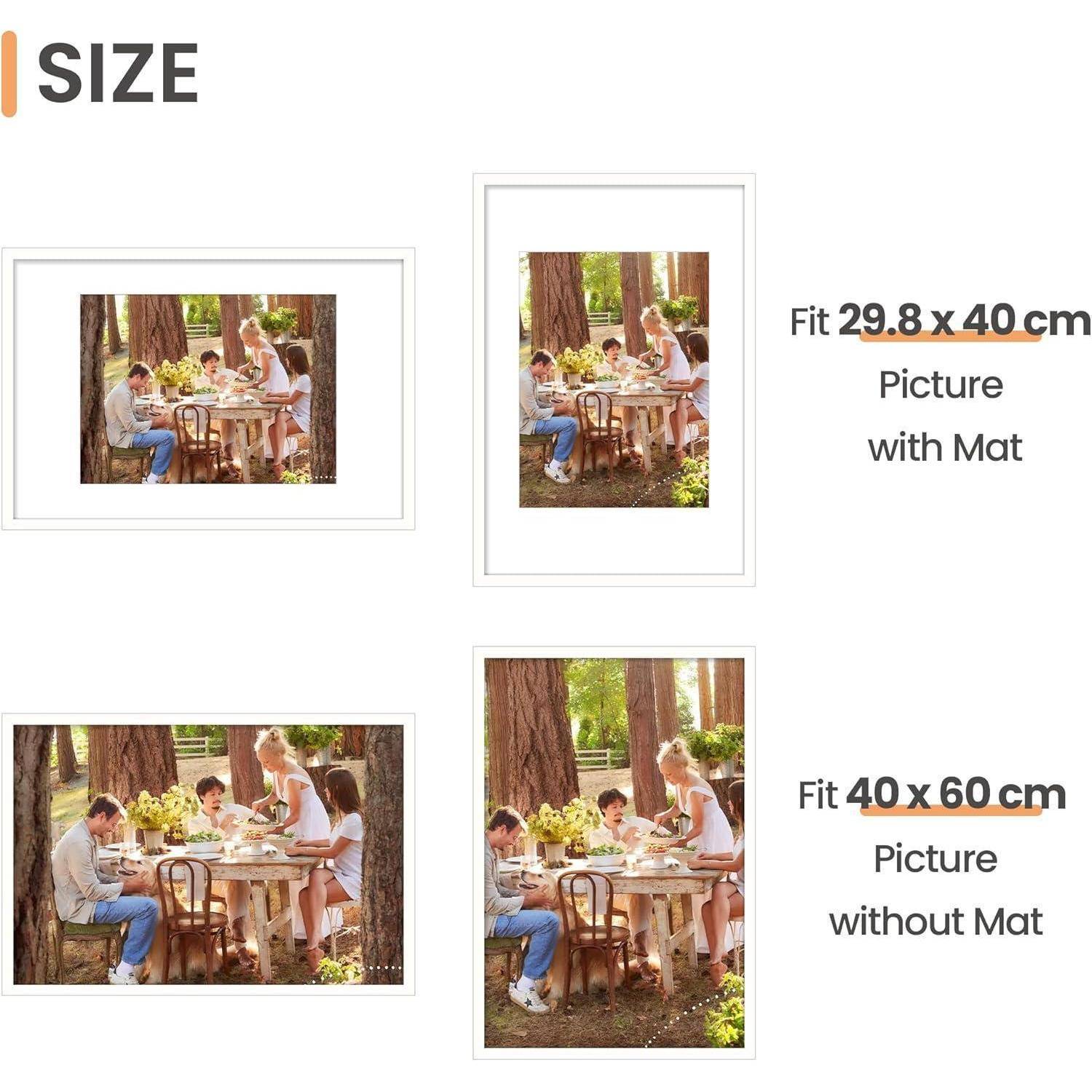 Bilderrahmen 3er Pack 40x60 Fotos Bilder Poster 40x60cm Weiß