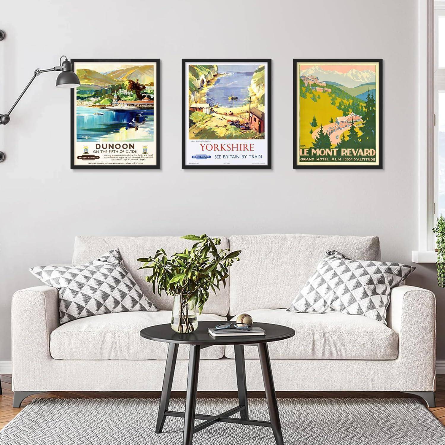 Bilderrahmen 3er Pack 50x40 Poster Fotos Bilder 40x50cm Schwarz