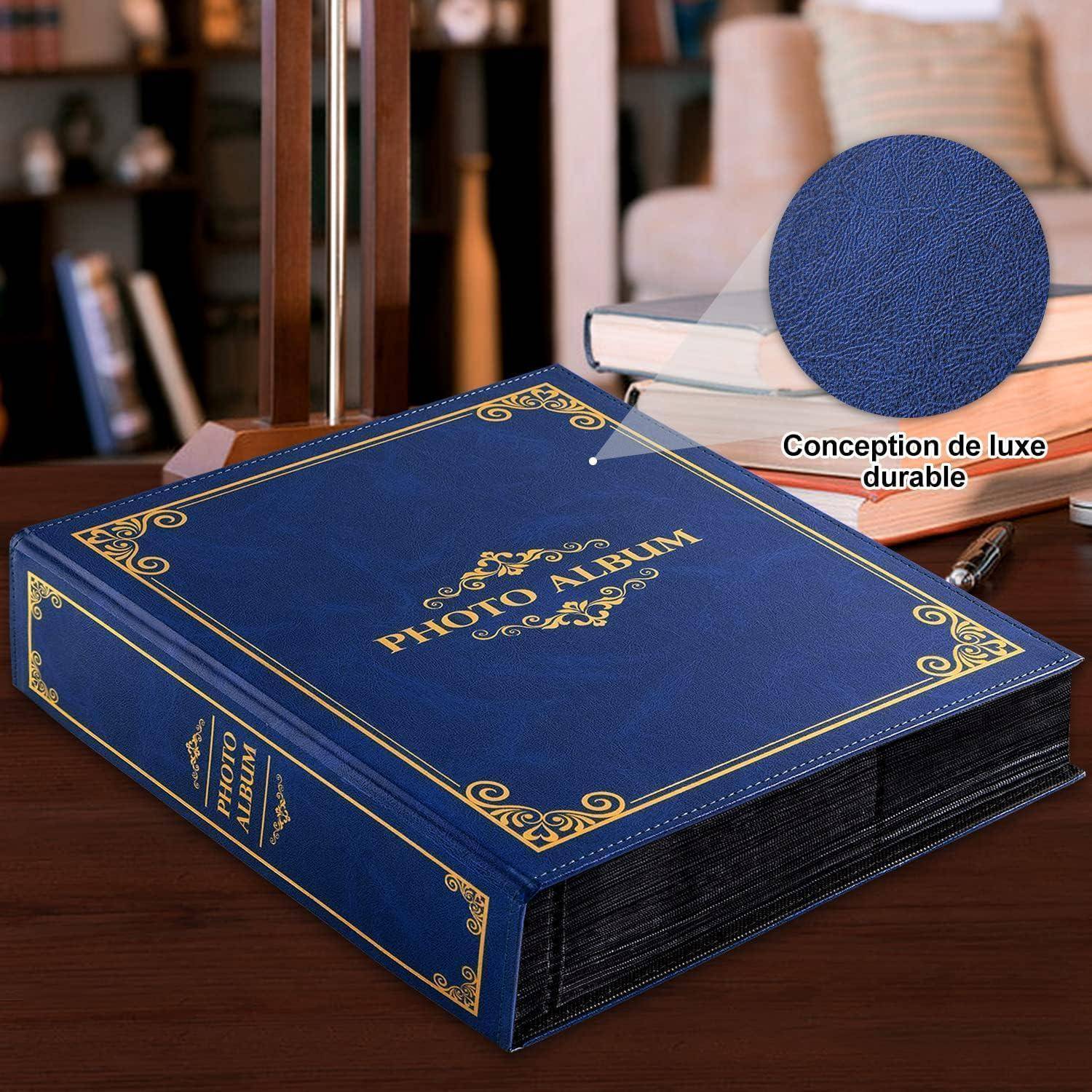 Fotoalbum Einsteckalbum 10x15 Kunstleder Hoch 600 Taschen Blau