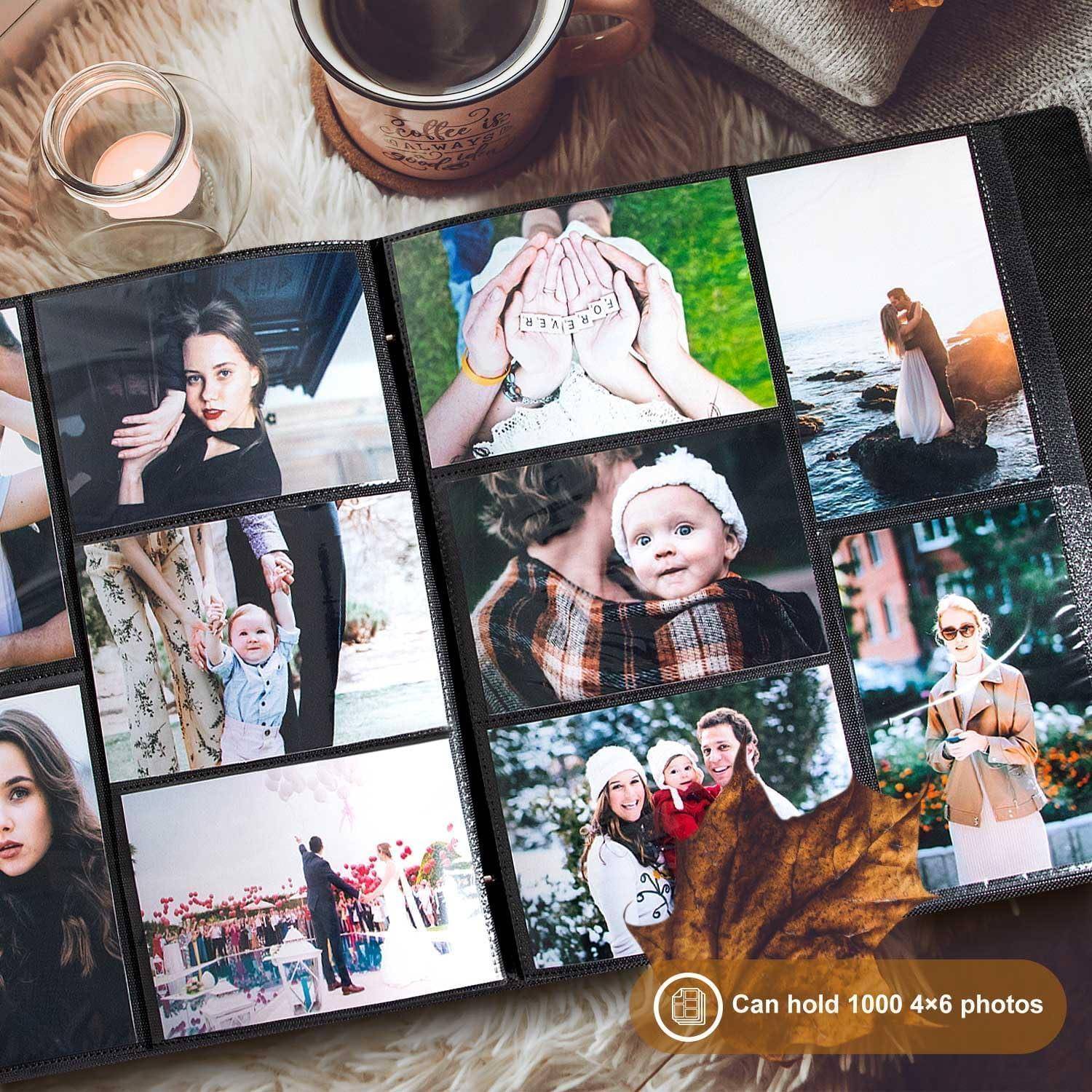 Fotoalbum 10x15 cm 1000 Taschen Hardcover 1000 Fotos Violettes Gold