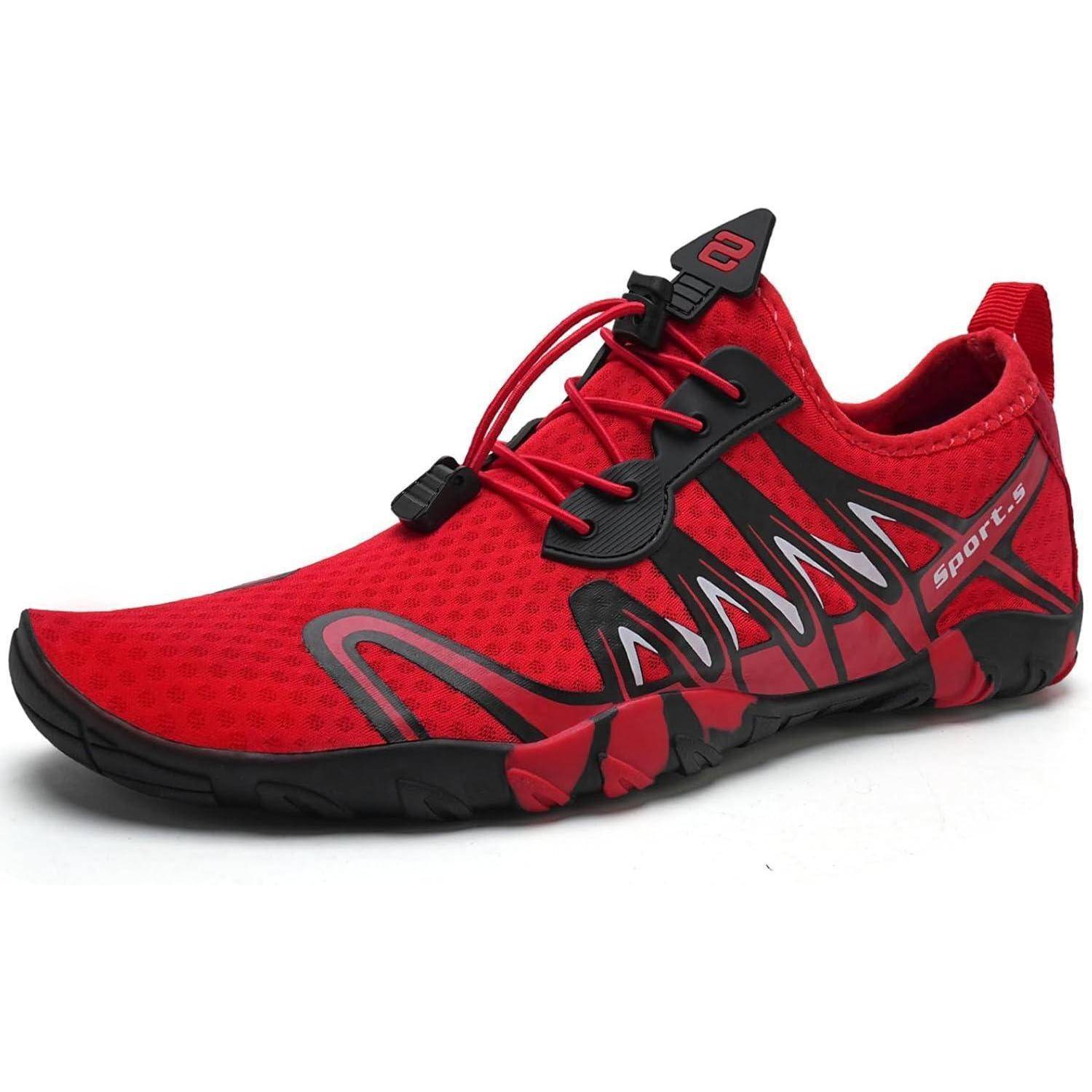 Strandschuhe Wasserschuhe Barfußschuhe 40 EU S901 Rot Schwarz