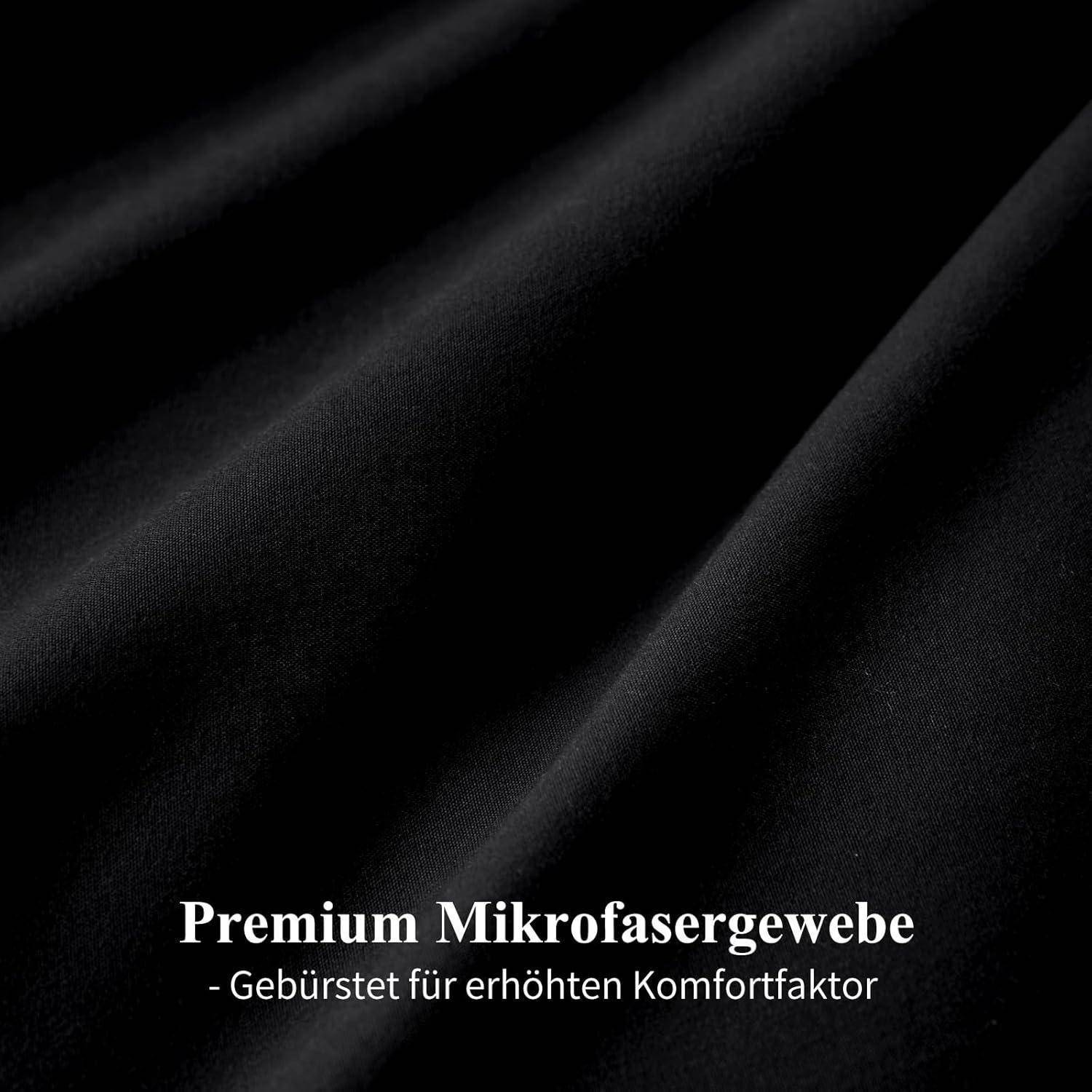 Bettwäsche 2teilig Bettbezug Kissenbezug 80x80 140x200 Schwarz Grau